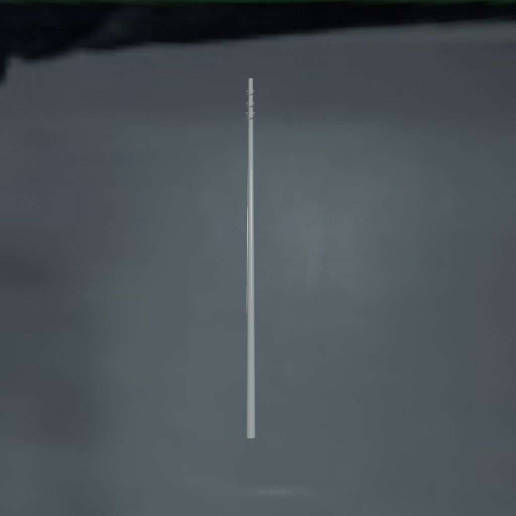 Electronic Concrete Pole Low-poly 3D model_0