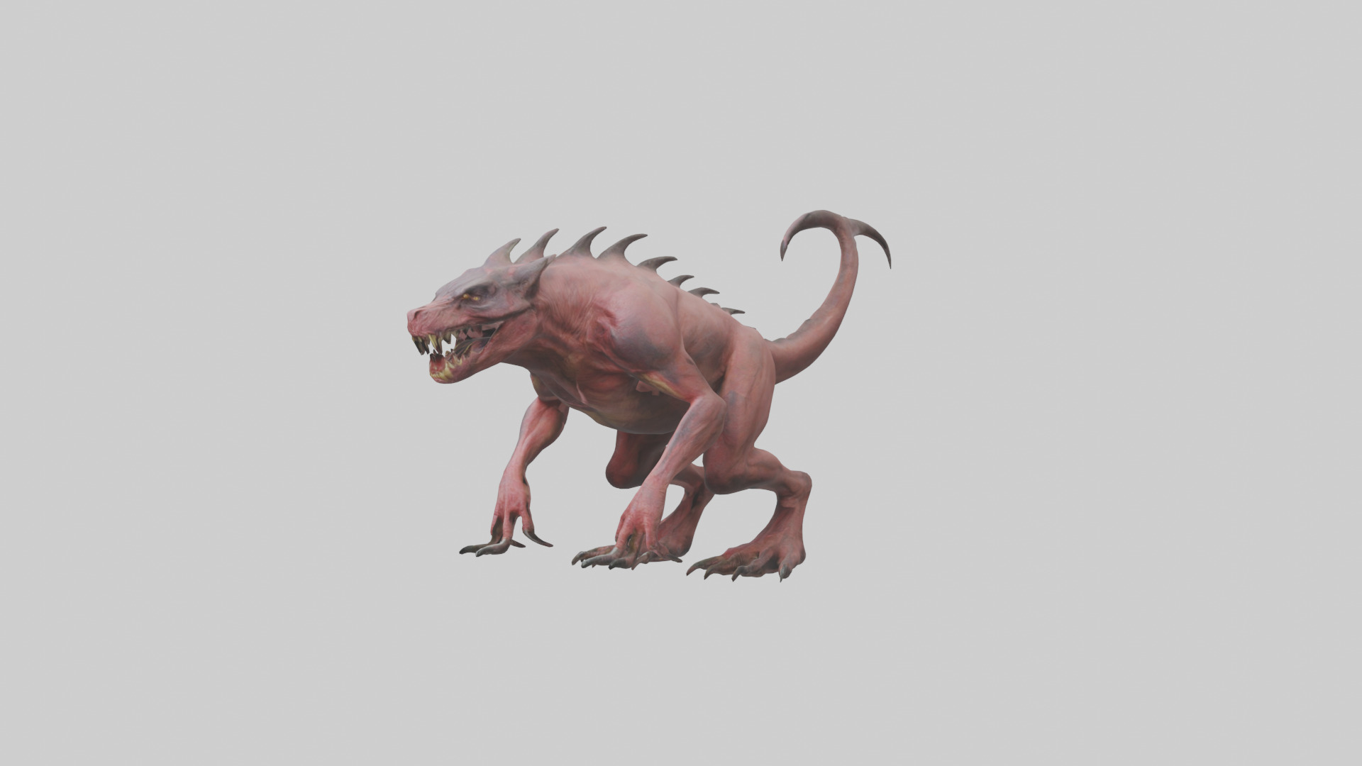Carnivorous Beast model Low-poly 3D model_11