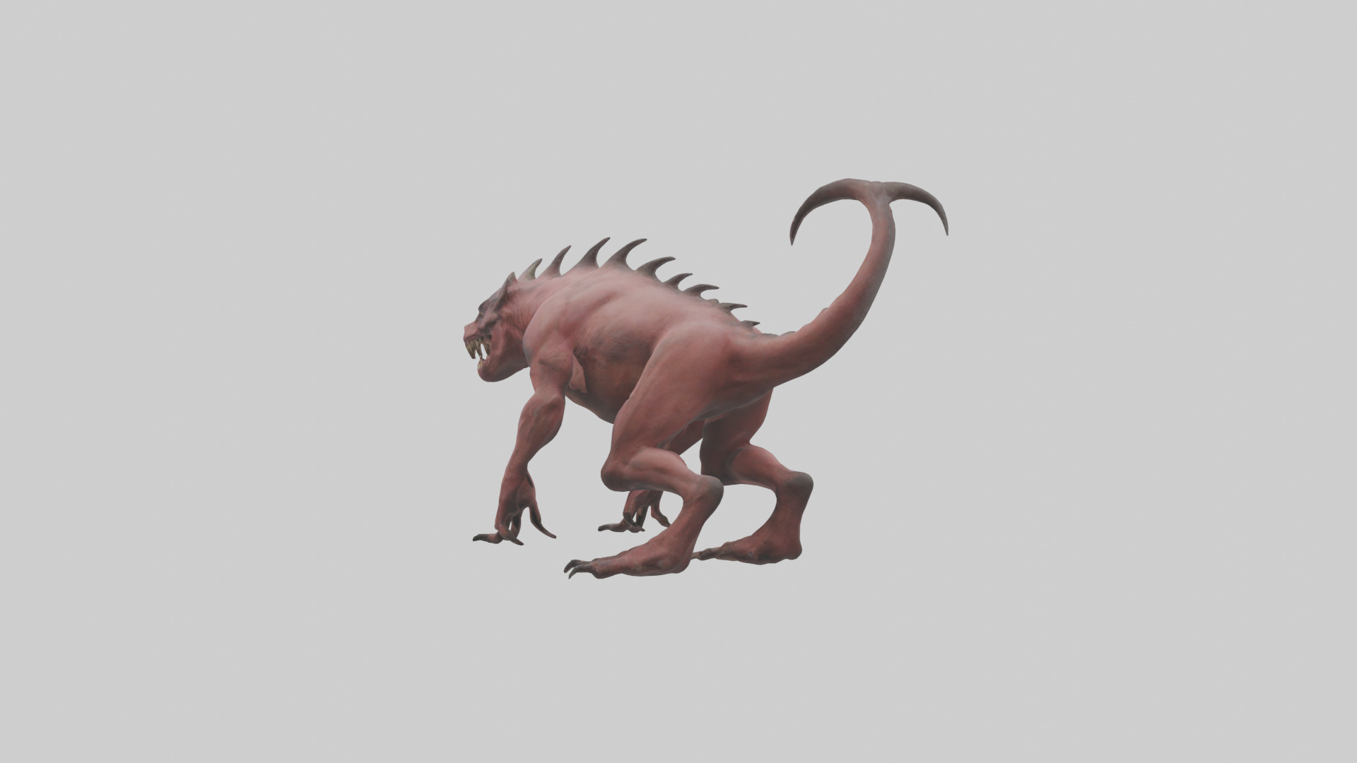Carnivorous Beast model Low-poly 3D model_2