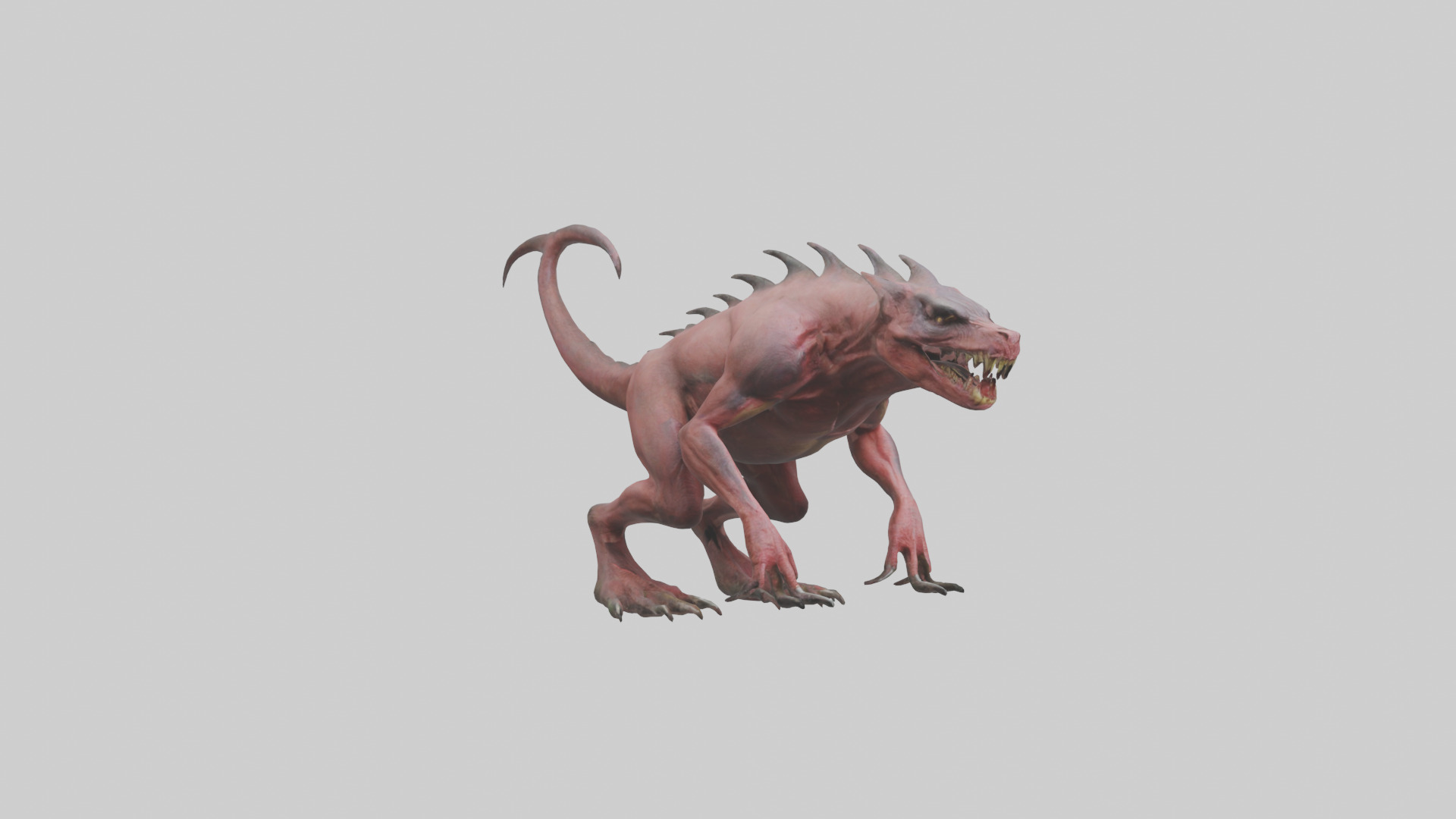 Carnivorous Beast model Low-poly 3D model_16