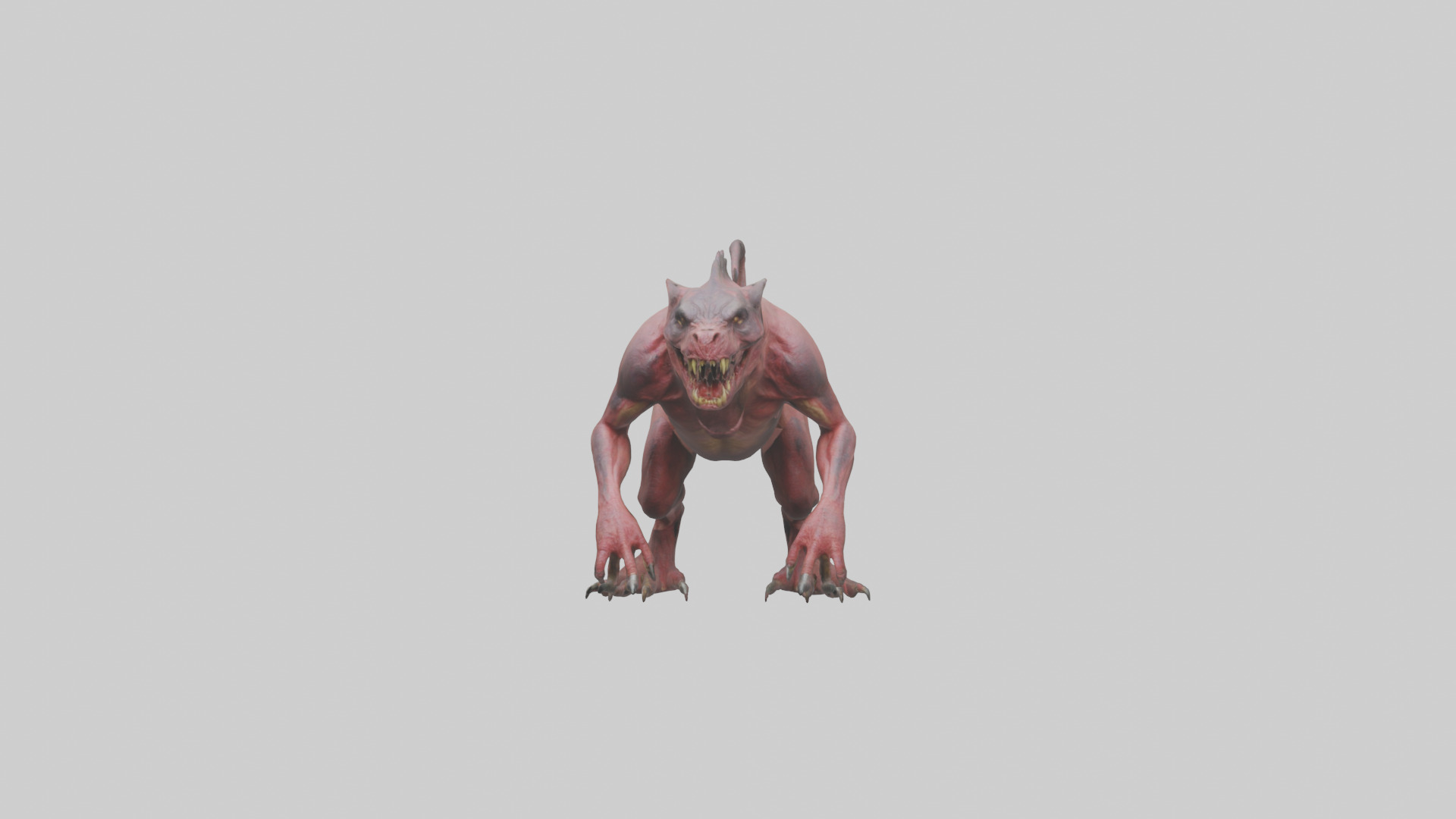 Carnivorous Beast model Low-poly 3D model_14