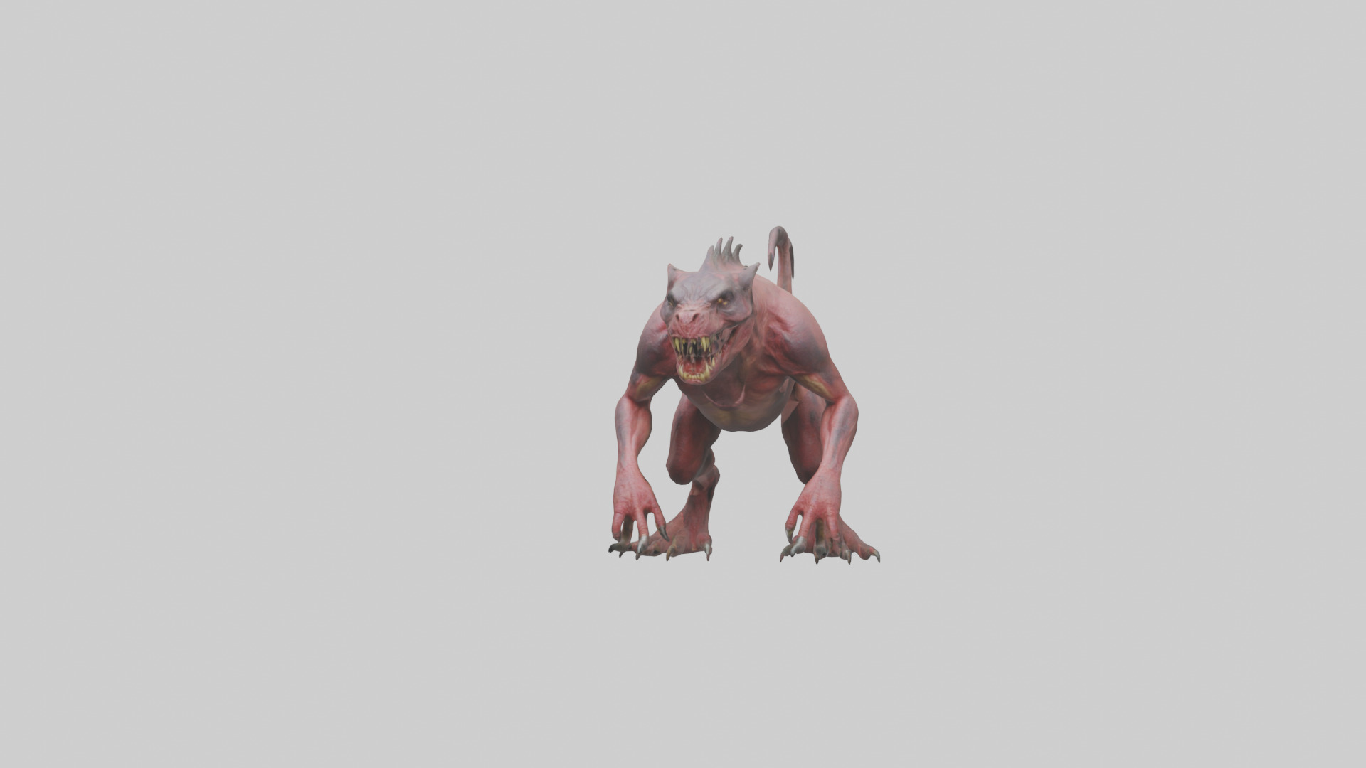 Carnivorous Beast model Low-poly 3D model_13
