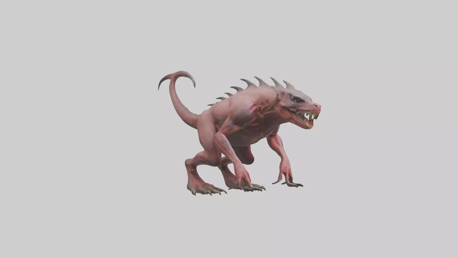 Carnivorous Beast model Low-poly 3D model_0