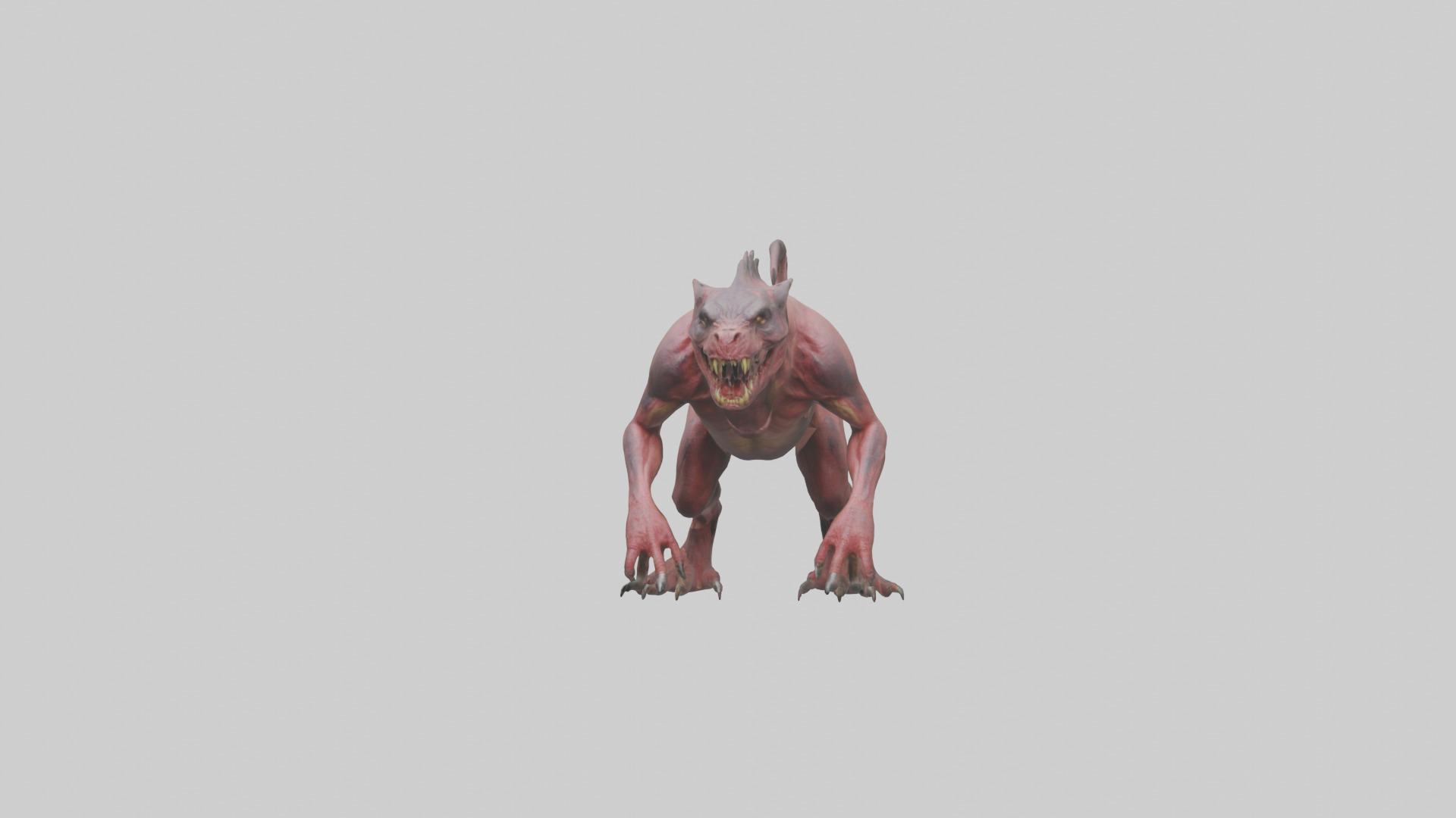 Carnivorous Beast model Low-poly 3D model_12