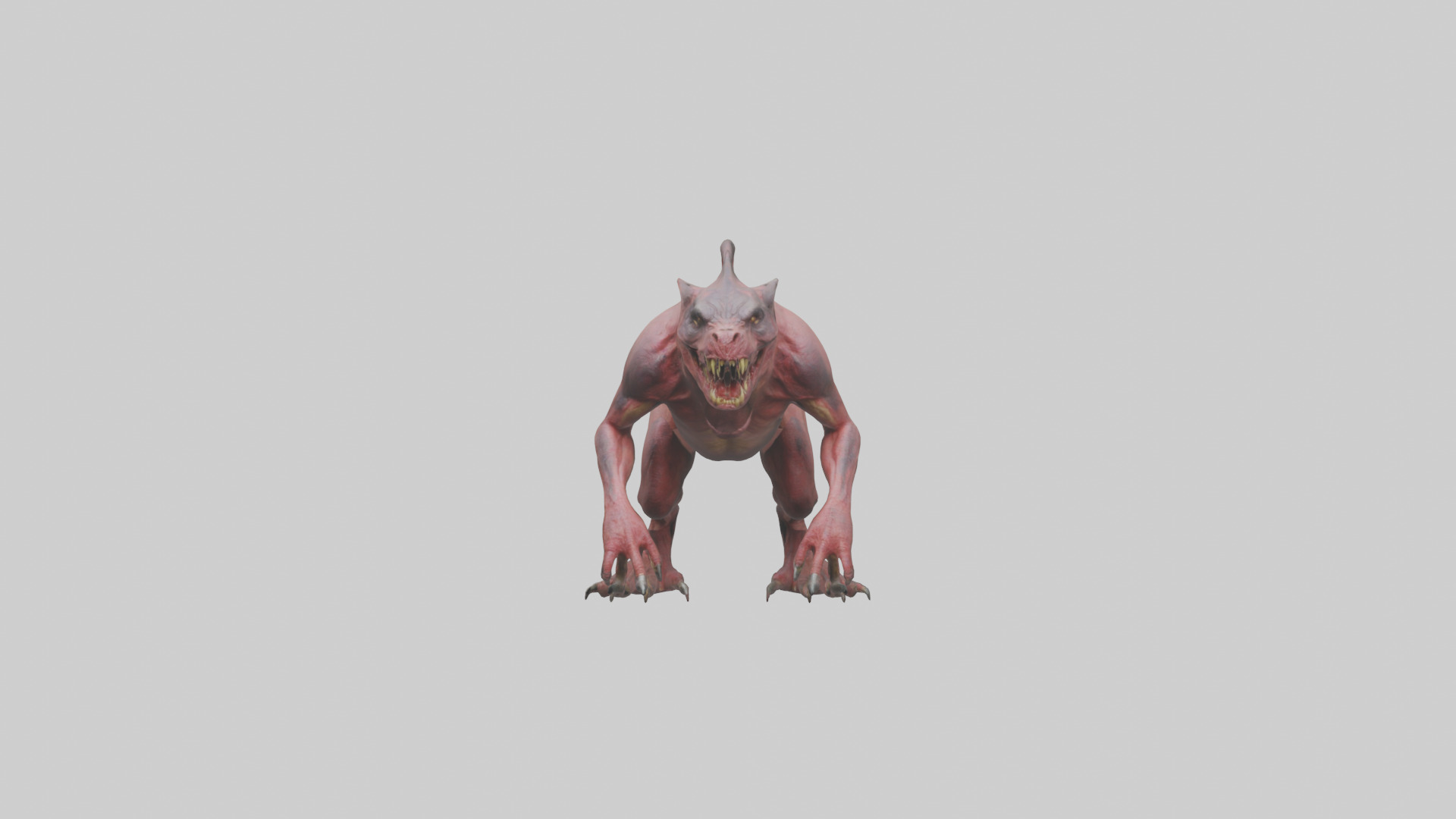 Carnivorous Beast model Low-poly 3D model_9