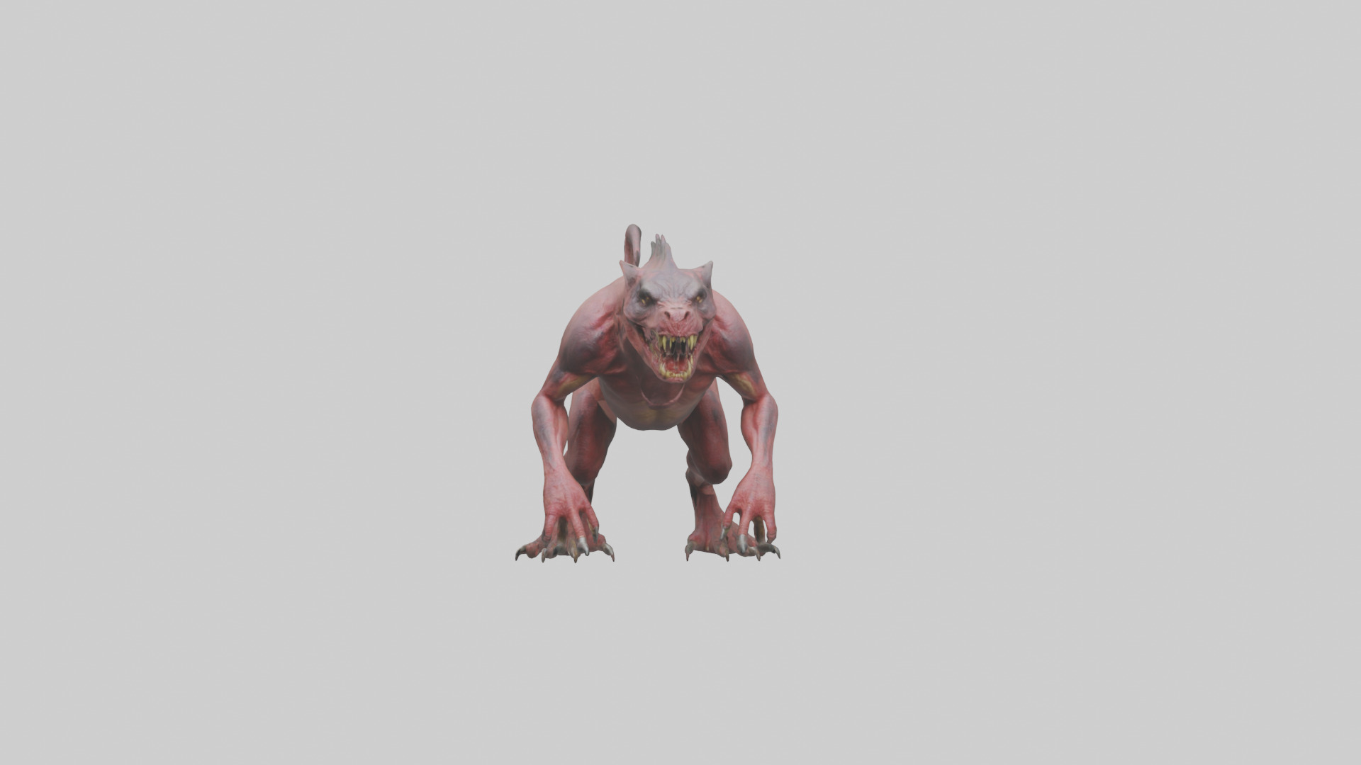 Carnivorous Beast model Low-poly 3D model_17