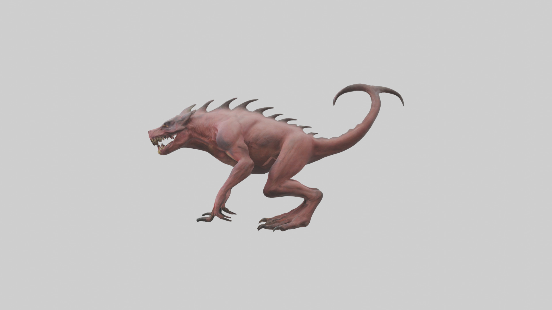 Carnivorous Beast model Low-poly 3D model_22