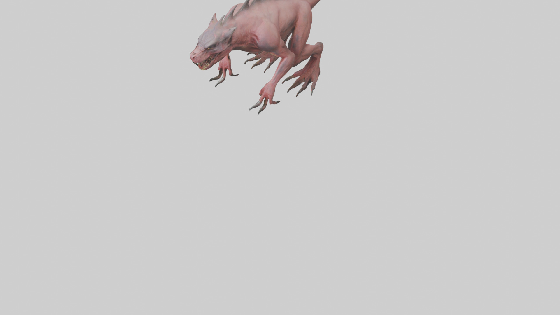 Carnivorous Beast model Low-poly 3D model_6