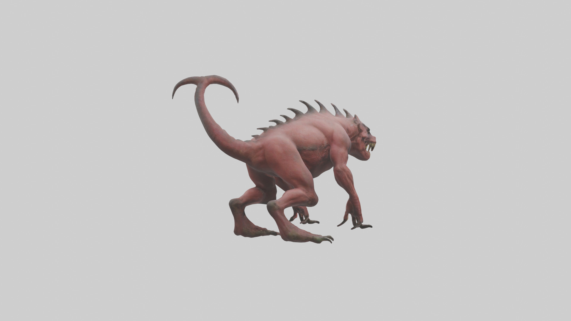 Carnivorous Beast model Low-poly 3D model_3