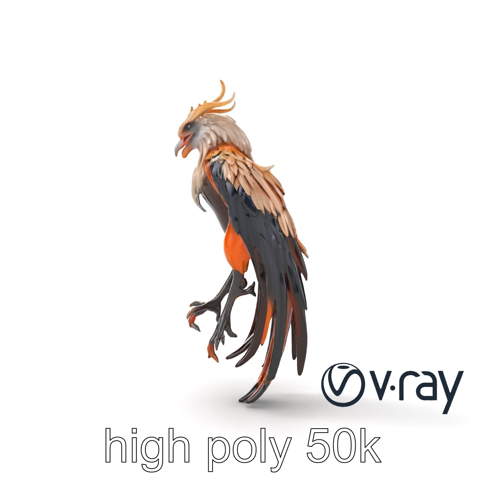 Elegant Harpy Creature Fantasy Model Pack Low-poly 3D model_19