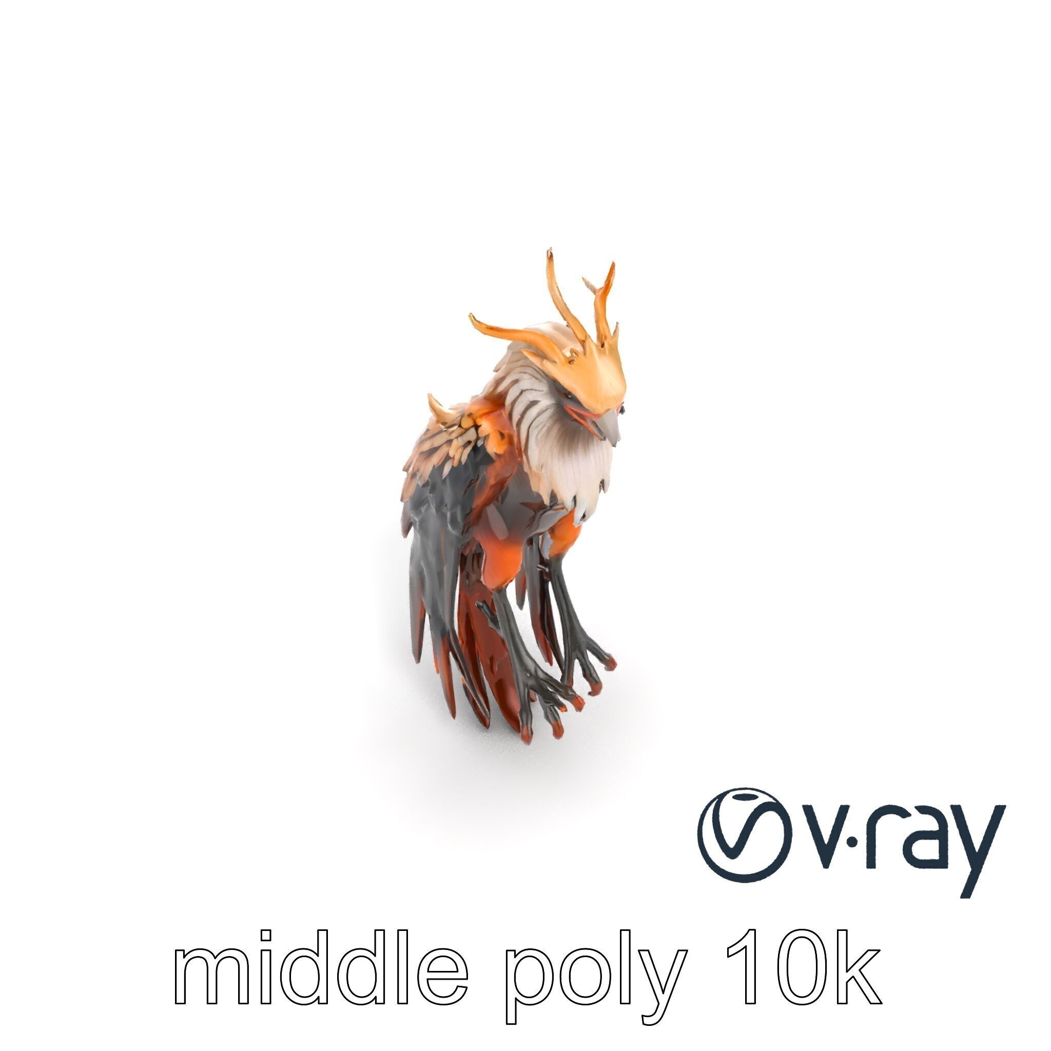 Elegant Harpy Creature Fantasy Model Pack Low-poly 3D model_28