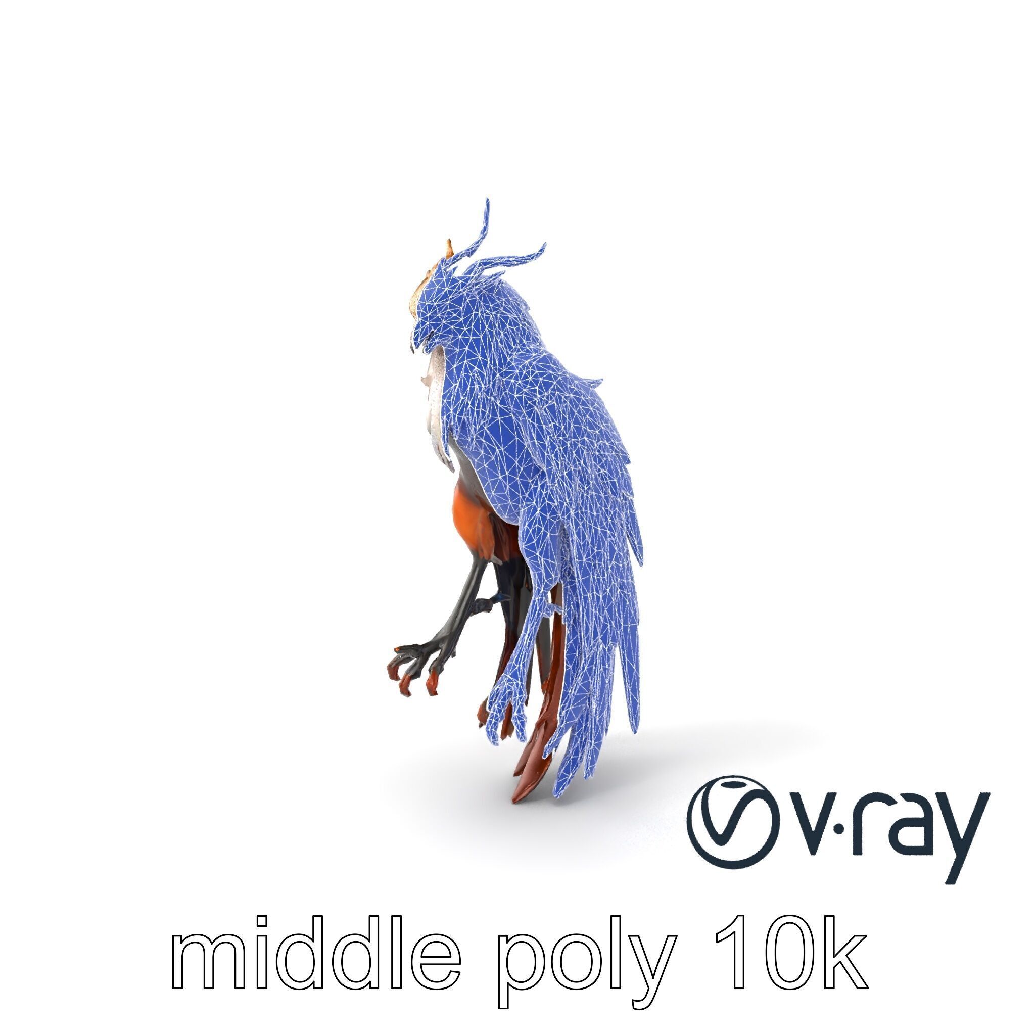 Elegant Harpy Creature Fantasy Model Pack Low-poly 3D model_7