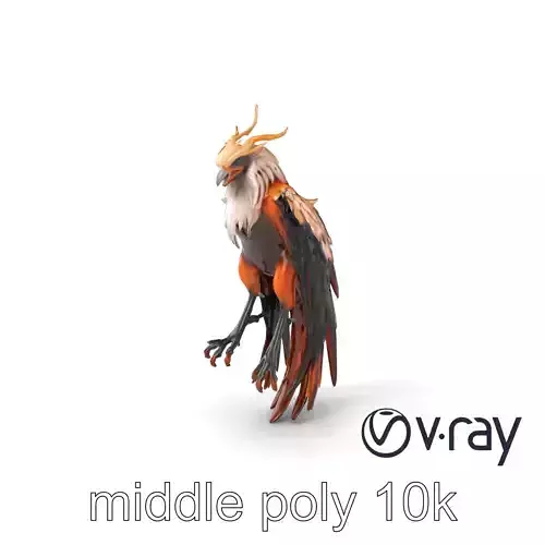 Elegant Harpy Creature Fantasy Model Pack Low-poly 3D model