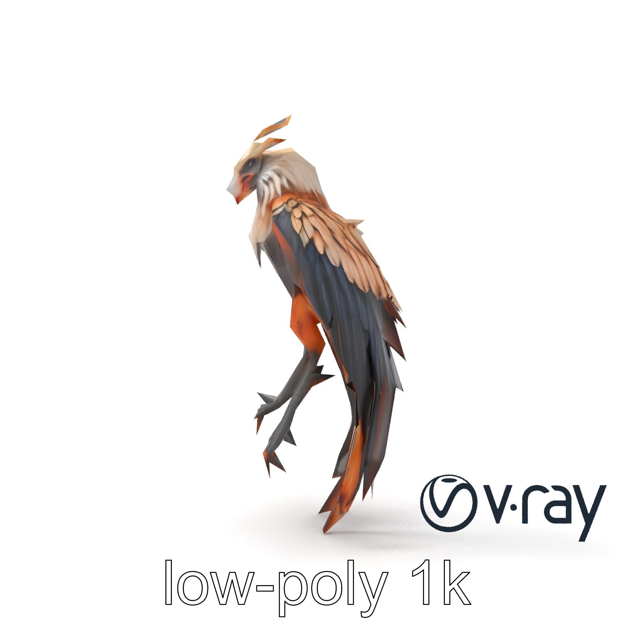 Elegant Harpy Creature Fantasy Model Pack Low-poly 3D model_10