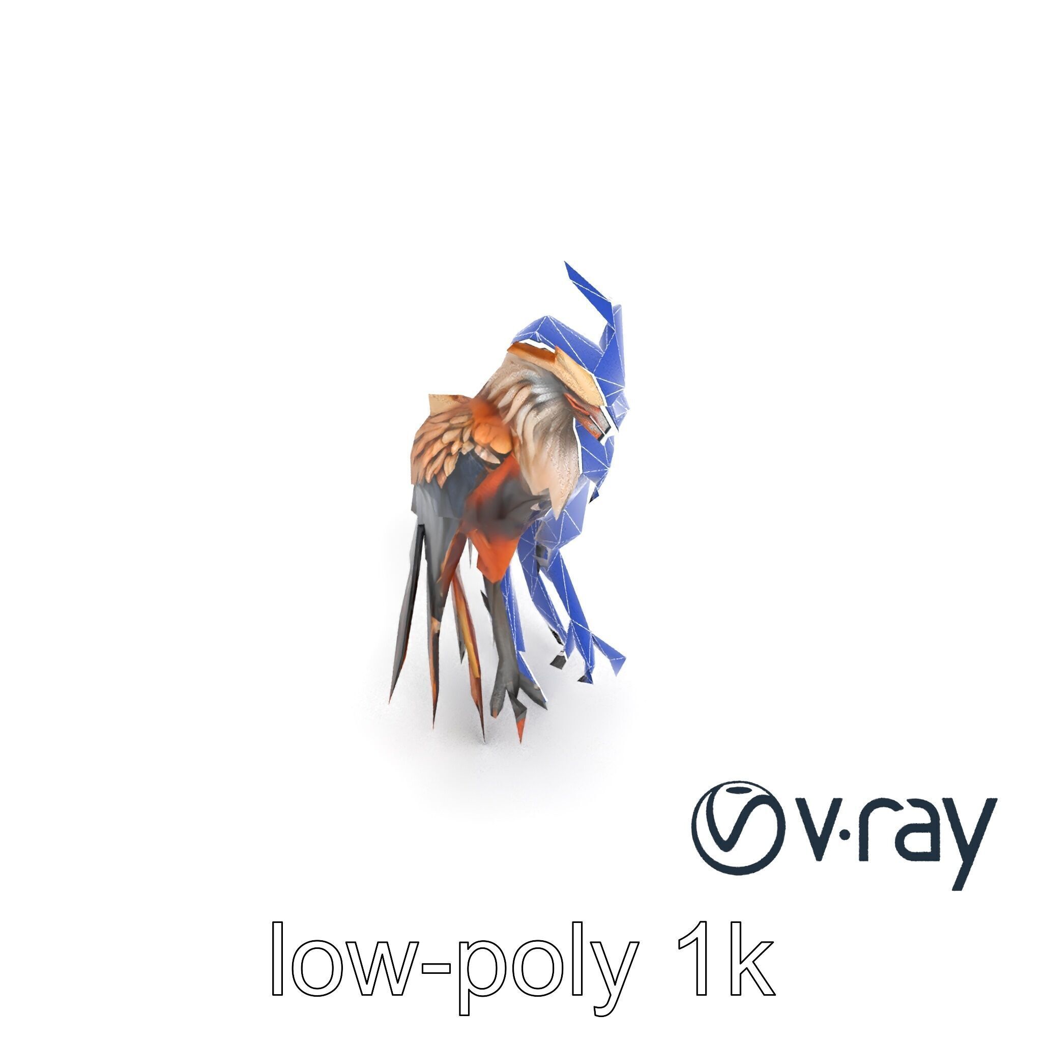 Elegant Harpy Creature Fantasy Model Pack Low-poly 3D model_29