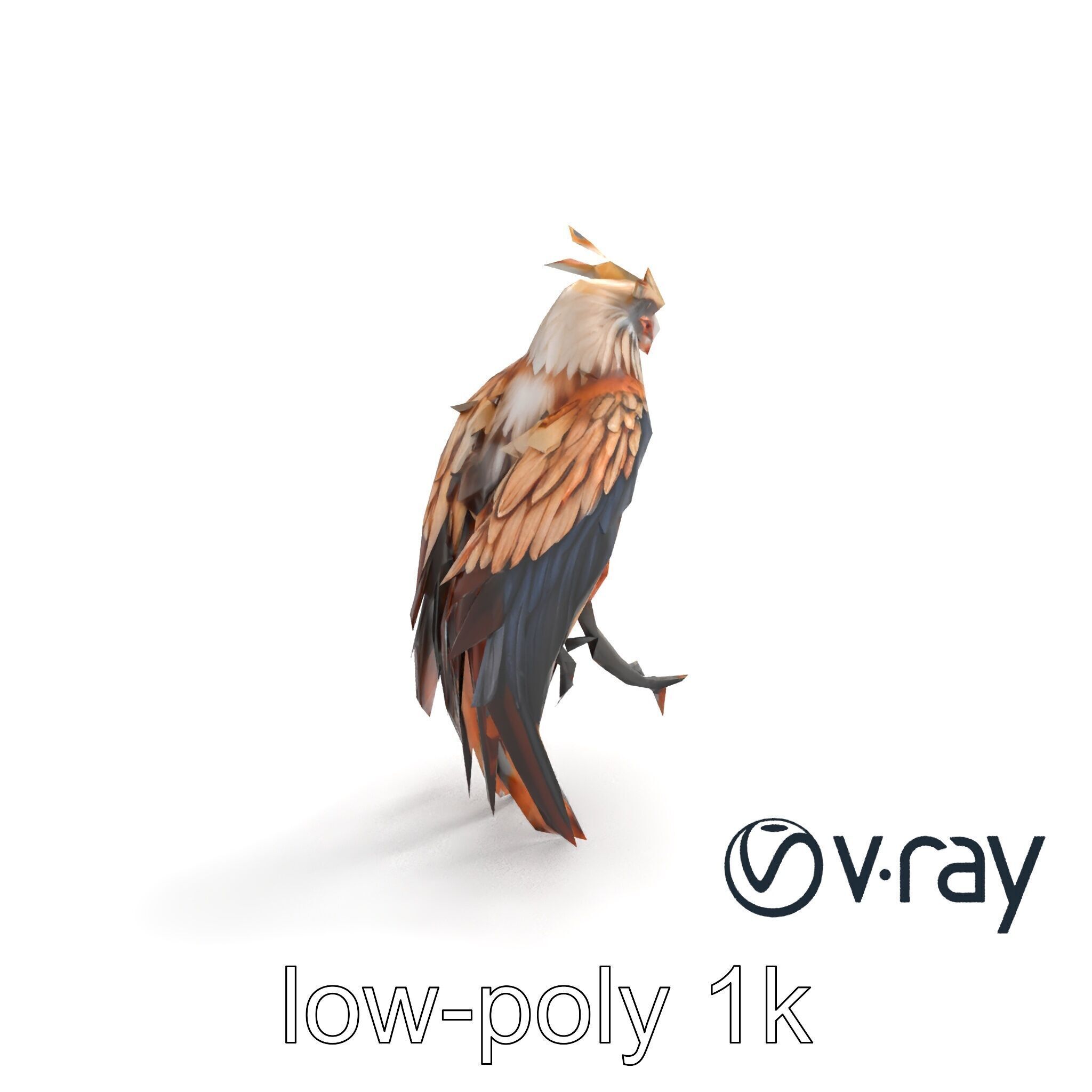 Elegant Harpy Creature Fantasy Model Pack Low-poly 3D model_5