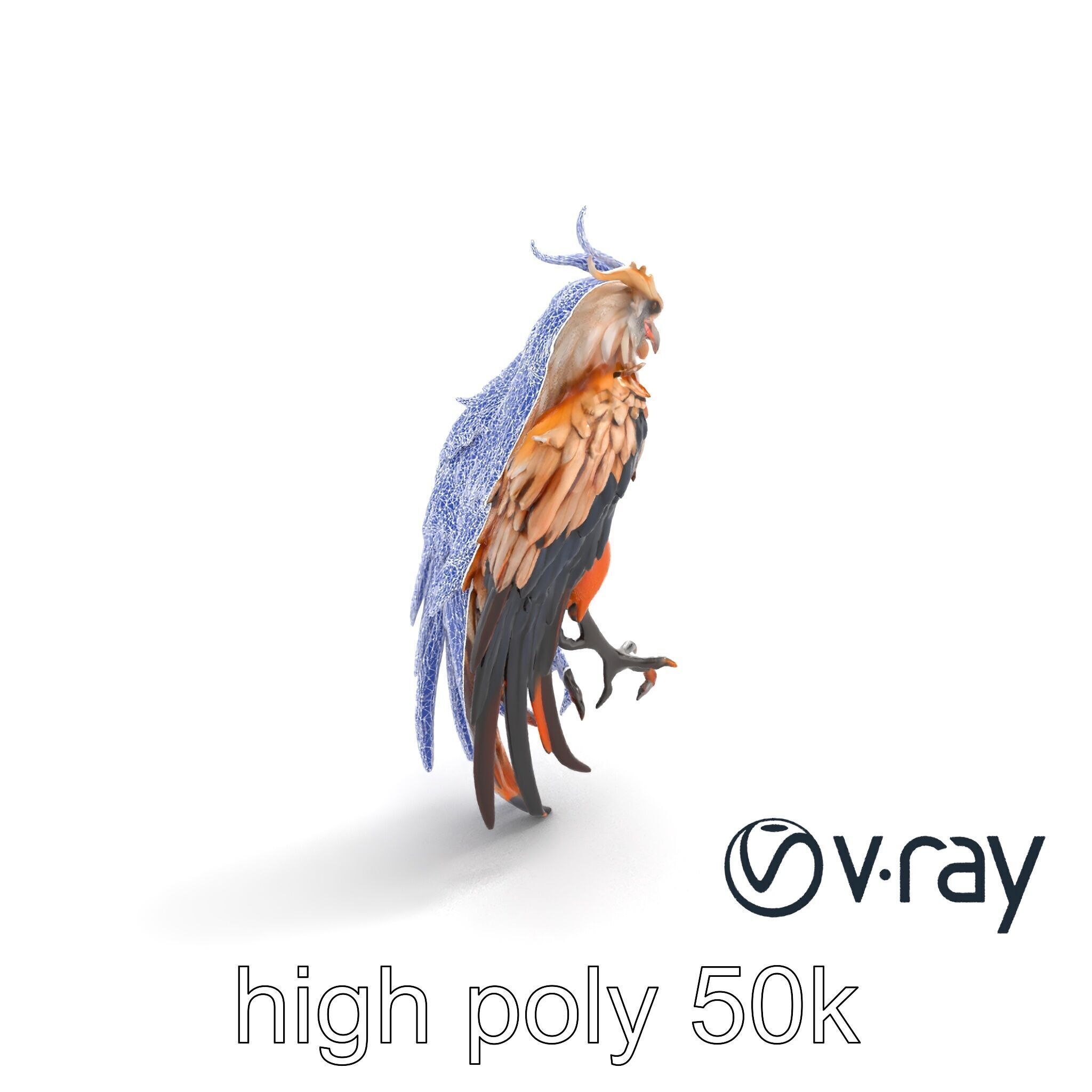 Elegant Harpy Creature Fantasy Model Pack Low-poly 3D model_20