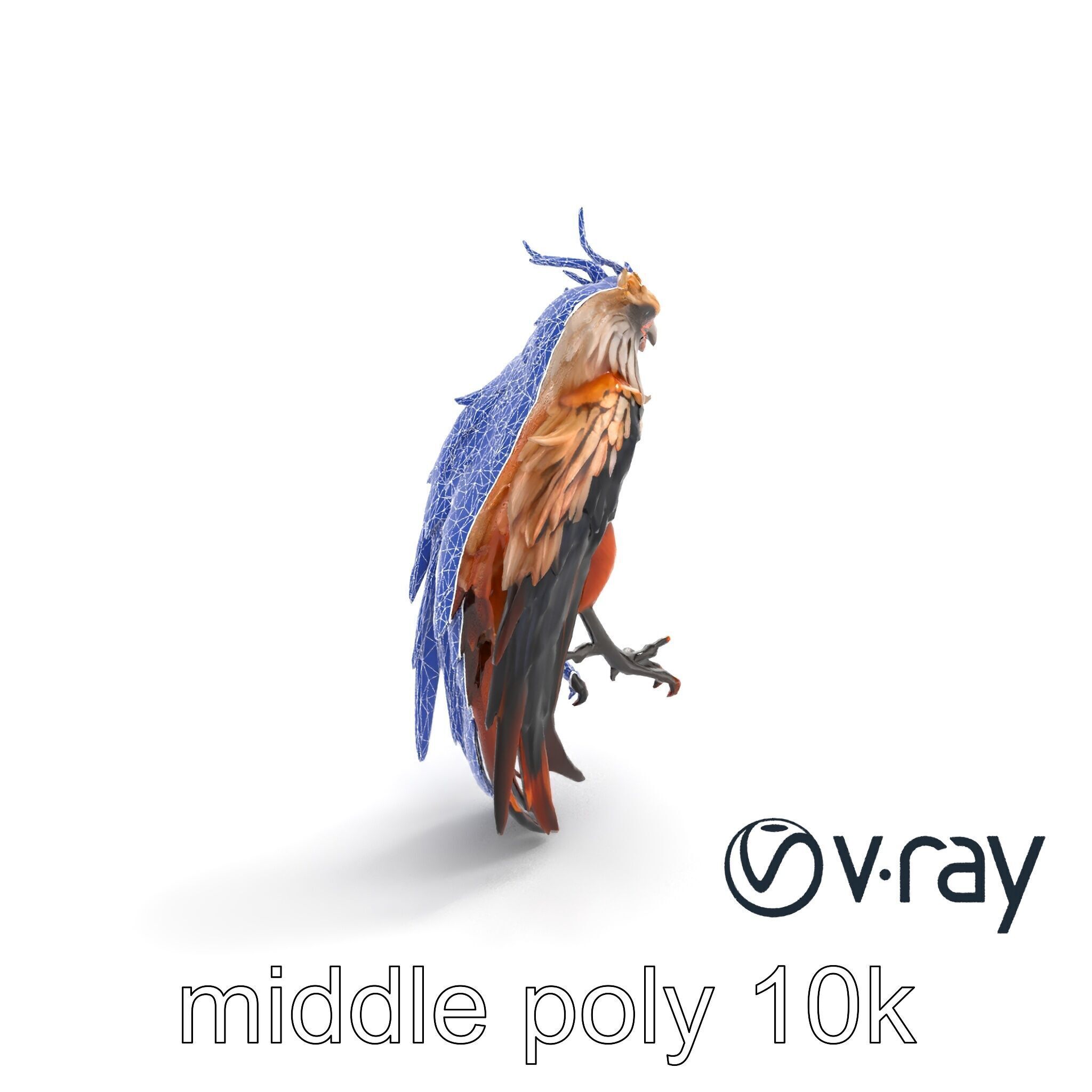 Elegant Harpy Creature Fantasy Model Pack Low-poly 3D model_12
