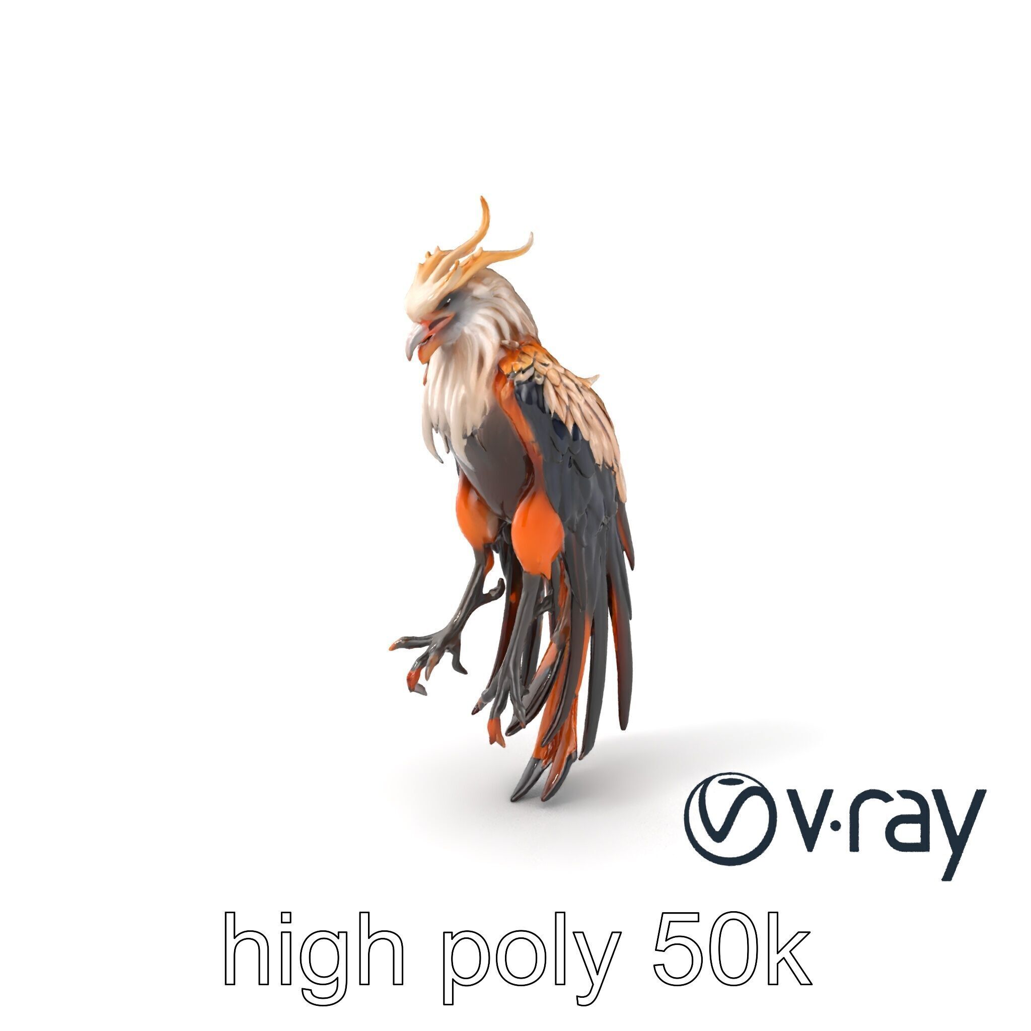 Elegant Harpy Creature Fantasy Model Pack Low-poly 3D model_6