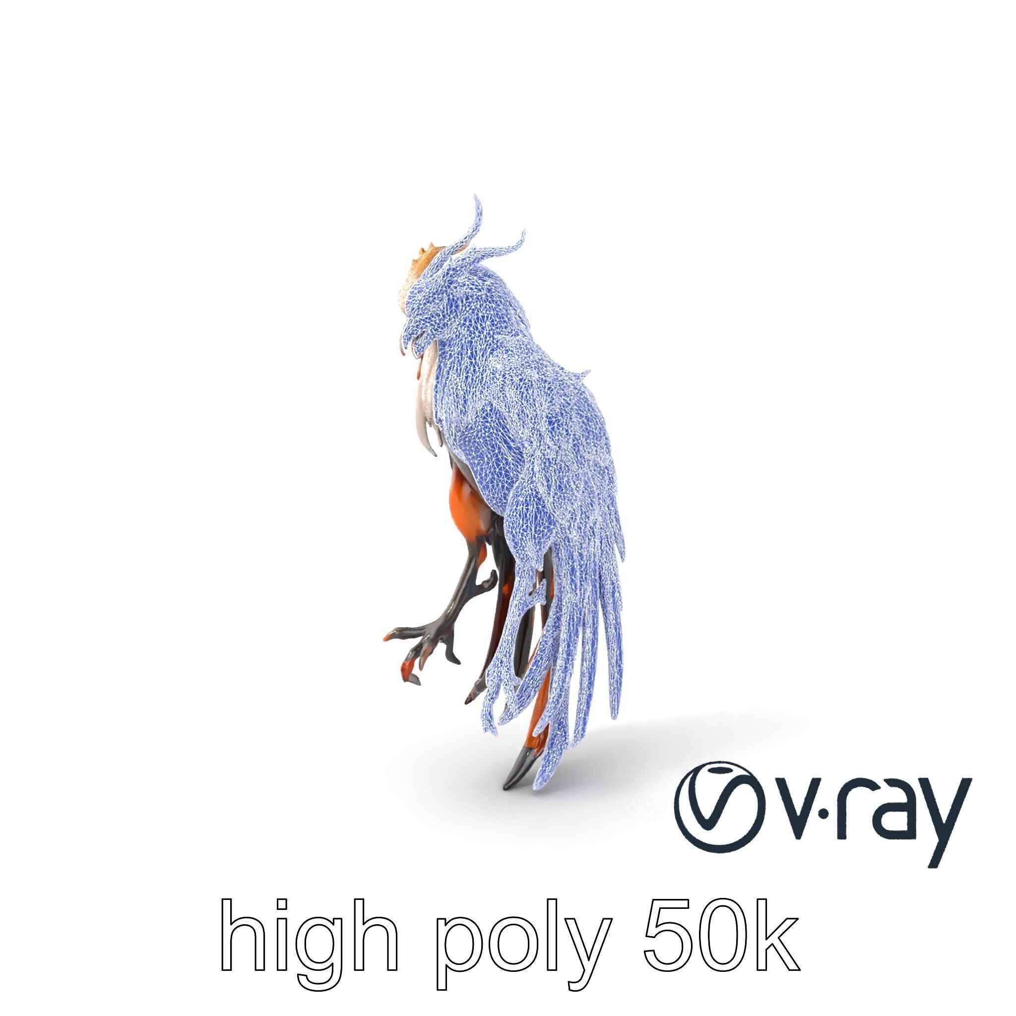 Elegant Harpy Creature Fantasy Model Pack Low-poly 3D model_9