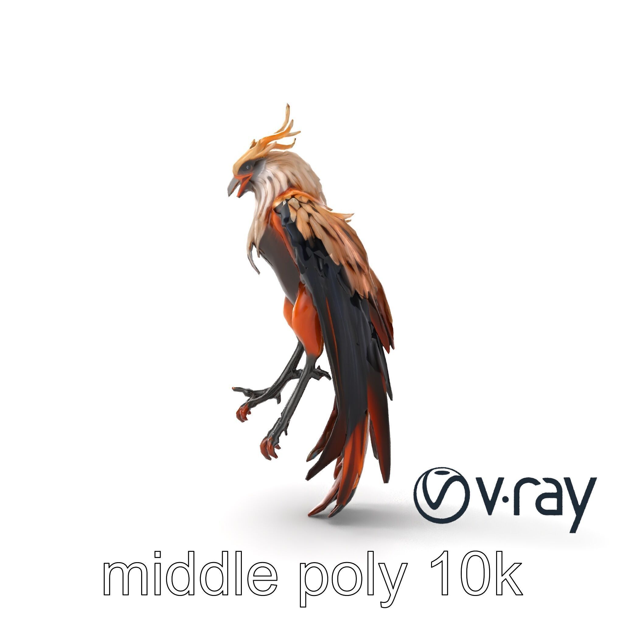 Elegant Harpy Creature Fantasy Model Pack Low-poly 3D model_26
