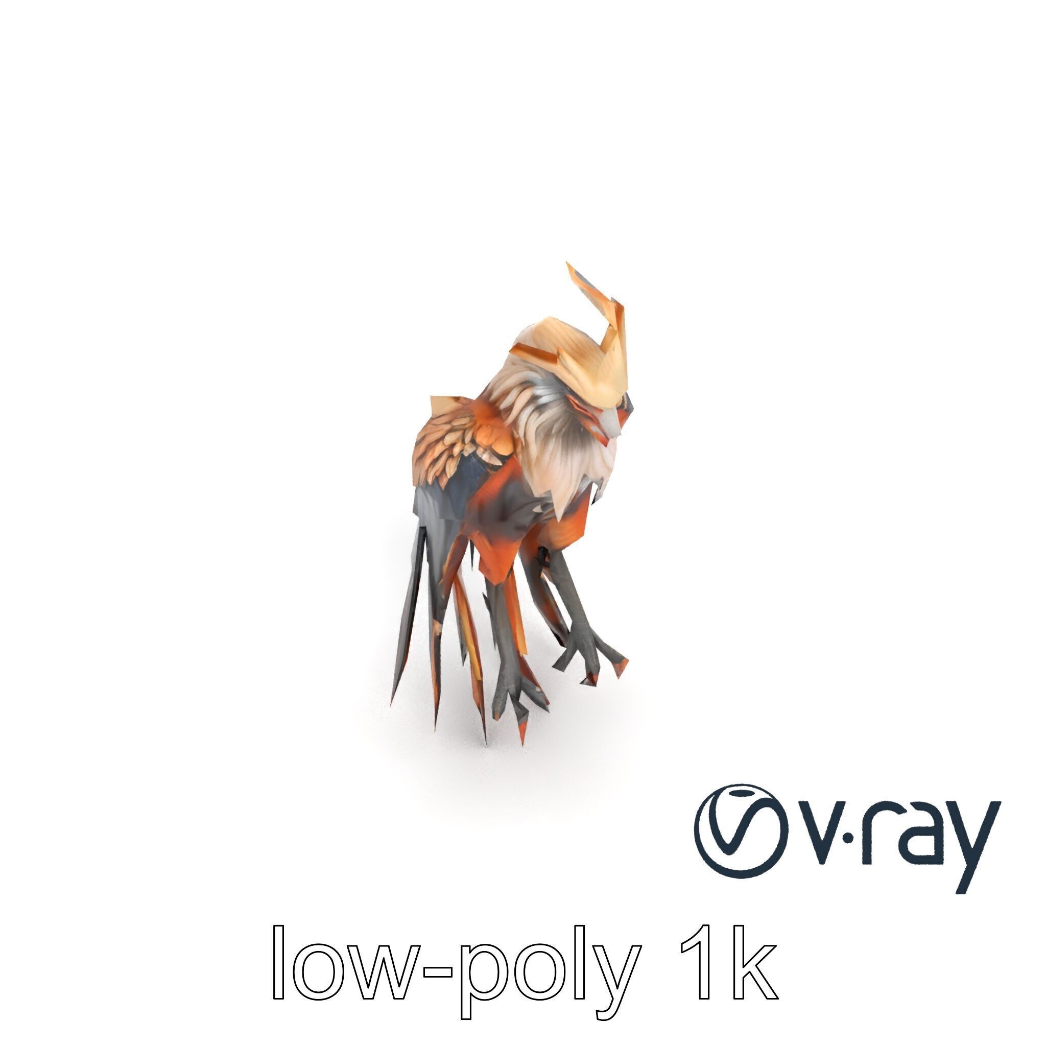 Elegant Harpy Creature Fantasy Model Pack Low-poly 3D model_8