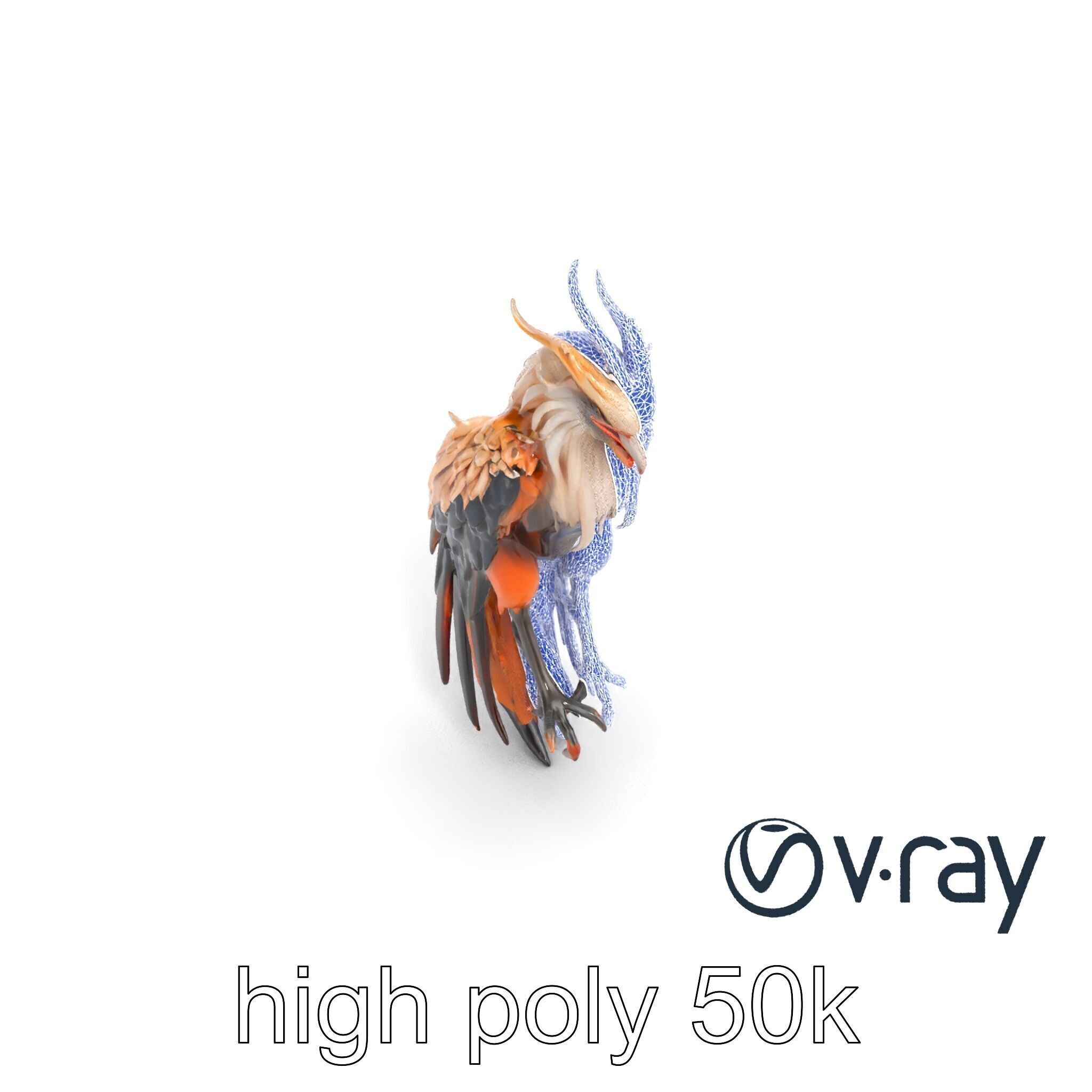 Elegant Harpy Creature Fantasy Model Pack Low-poly 3D model_18