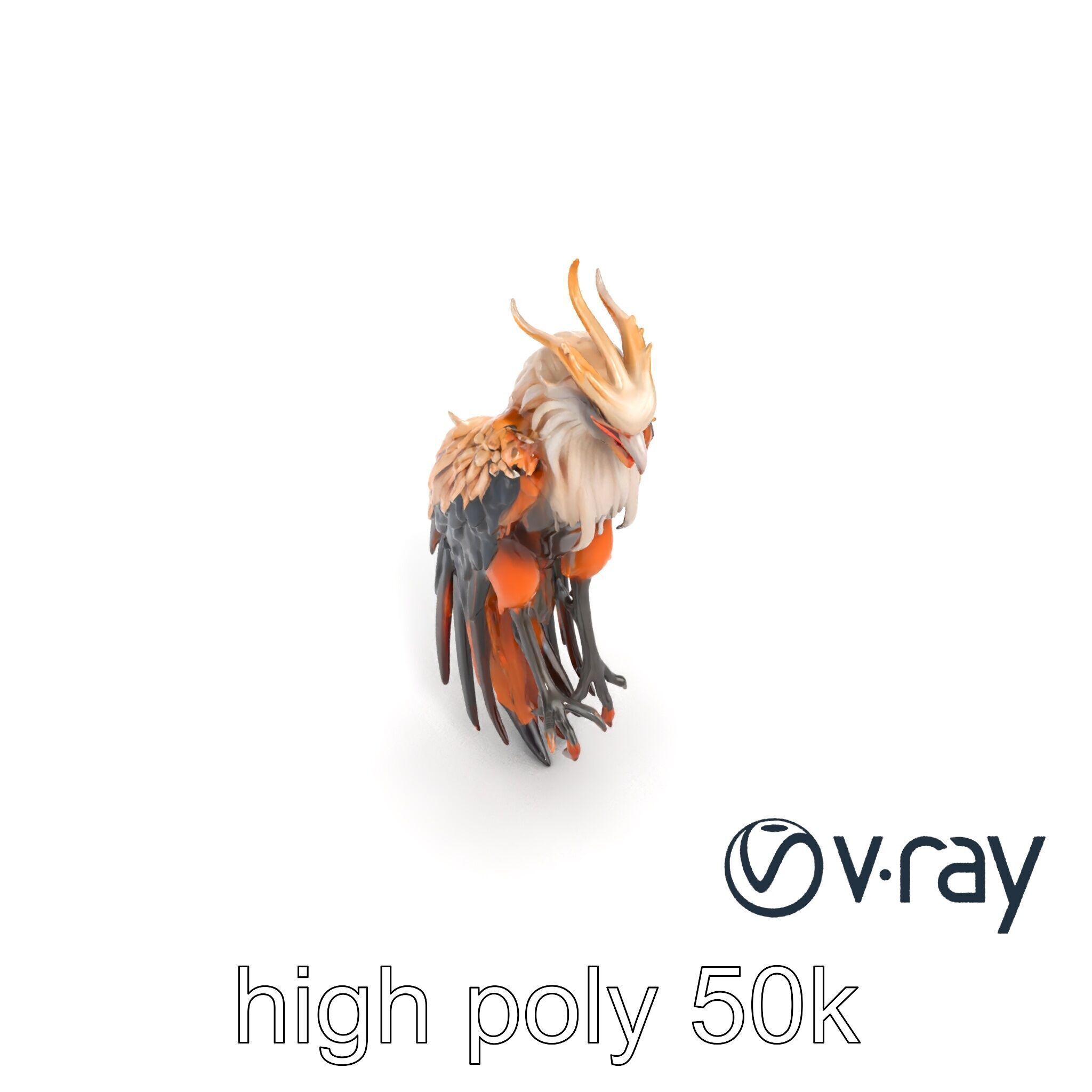 Elegant Harpy Creature Fantasy Model Pack Low-poly 3D model_15