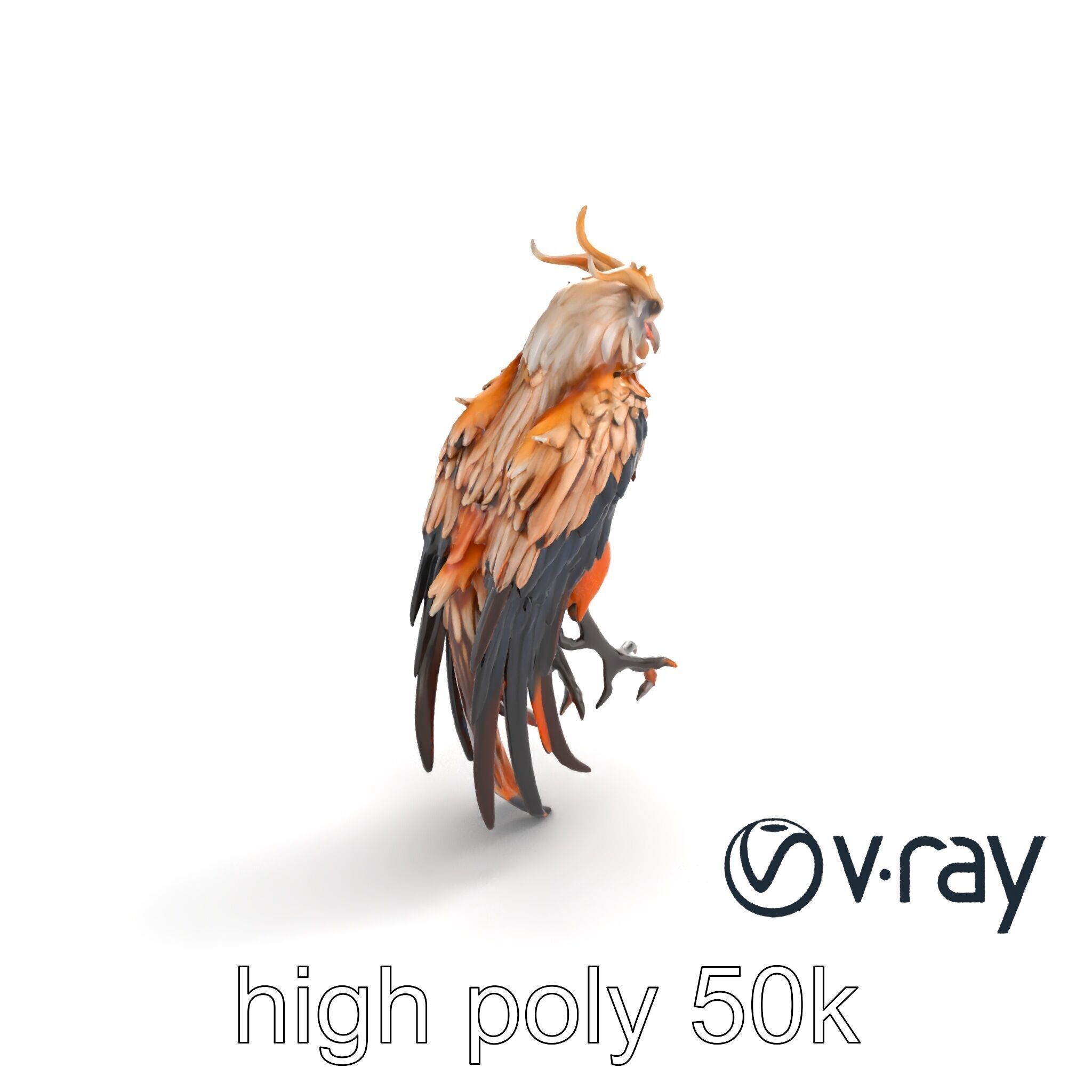 Elegant Harpy Creature Fantasy Model Pack Low-poly 3D model_21