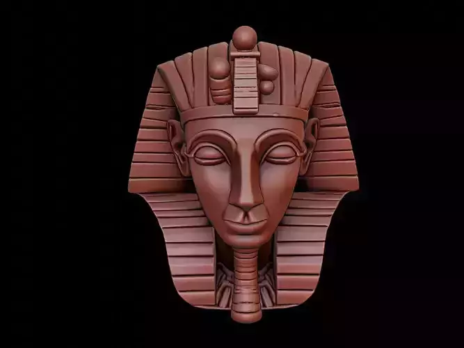 Golden Pharaoh Mask 3d Printing