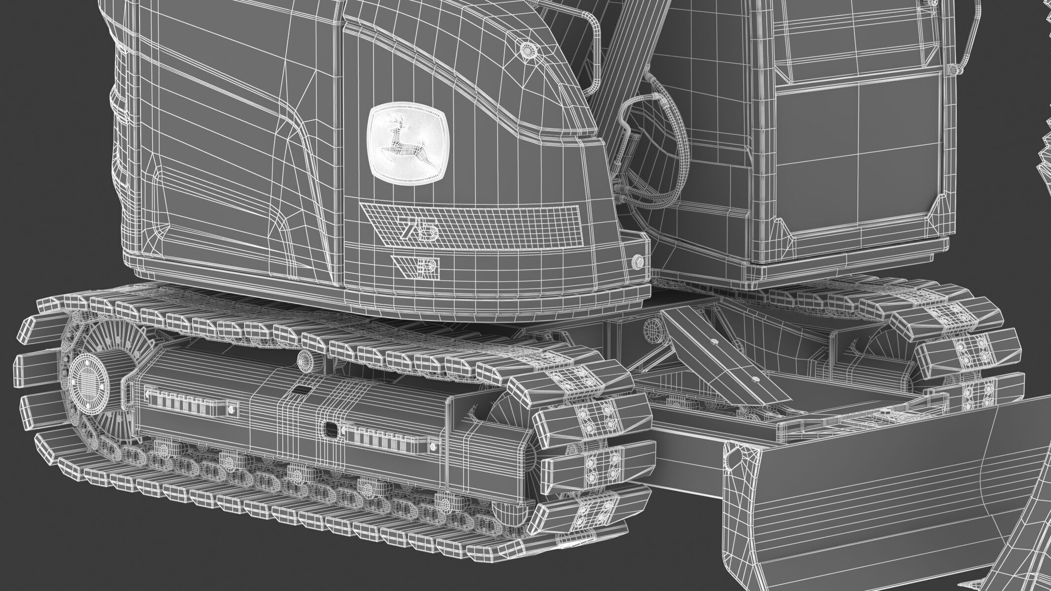 John Deere 75 P-Tier Mid-Size Excavator 3D model_34