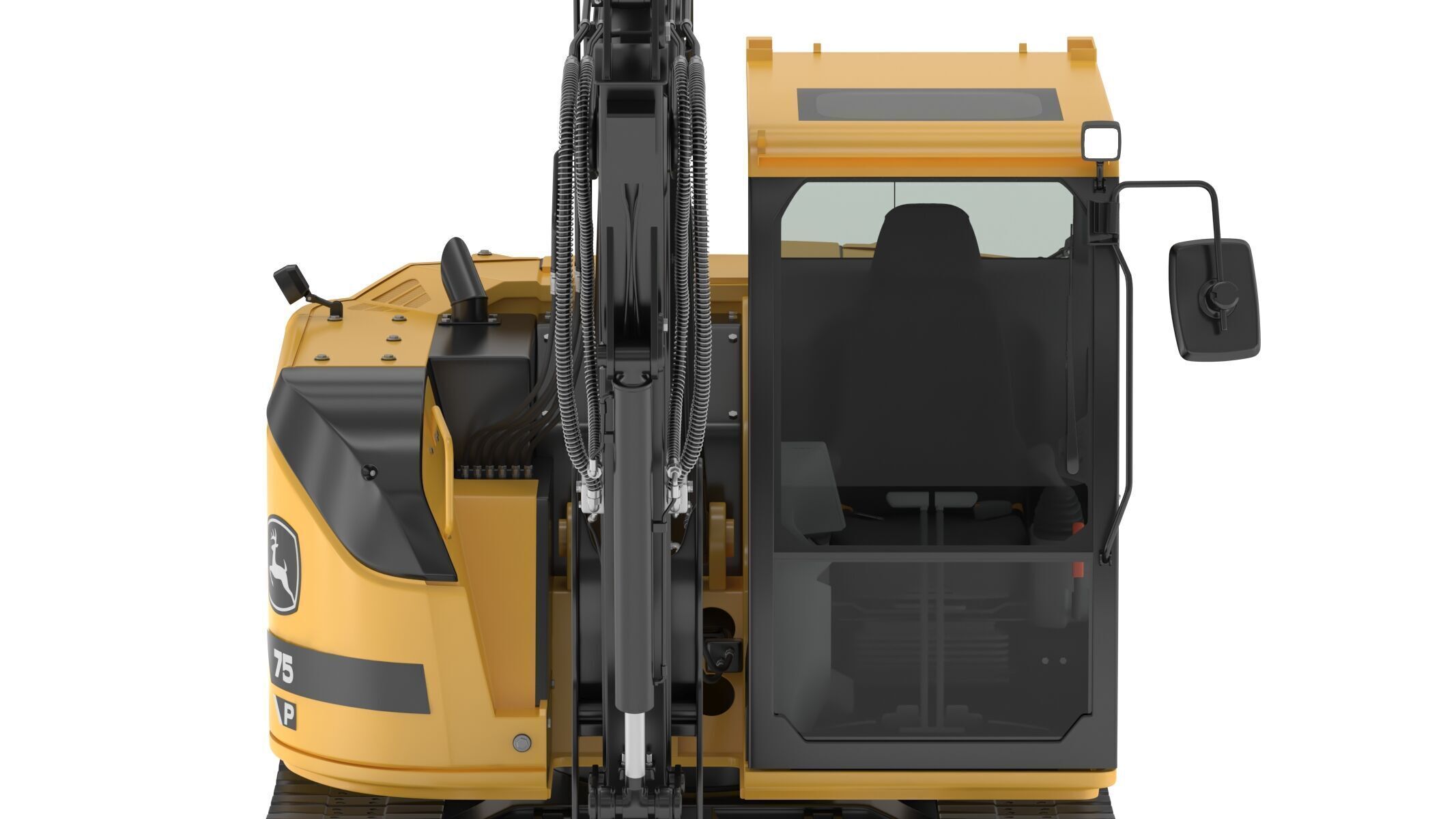 John Deere 75 P-Tier Mid-Size Excavator 3D model_11