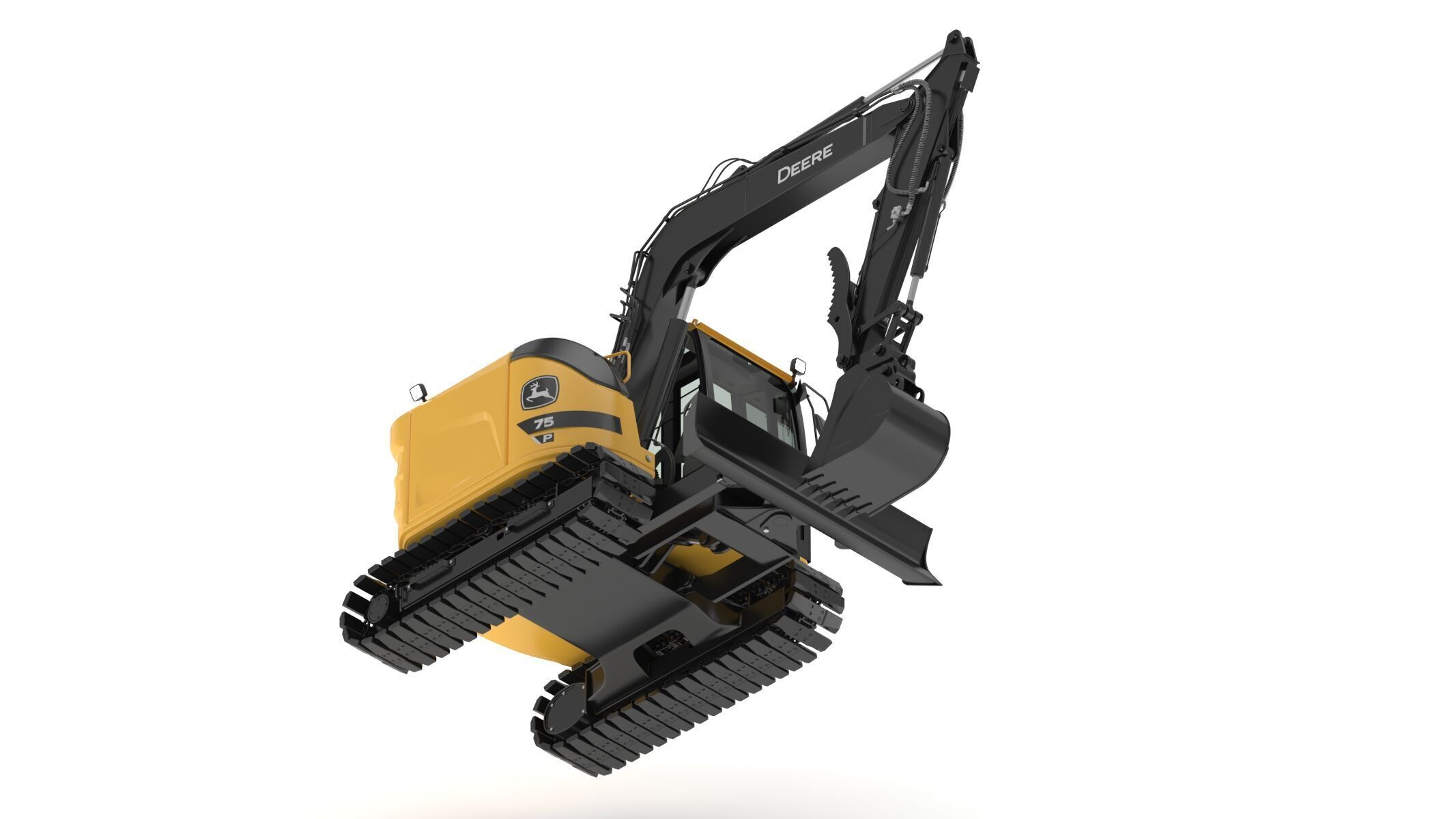 John Deere 75 P-Tier Mid-Size Excavator 3D model_9