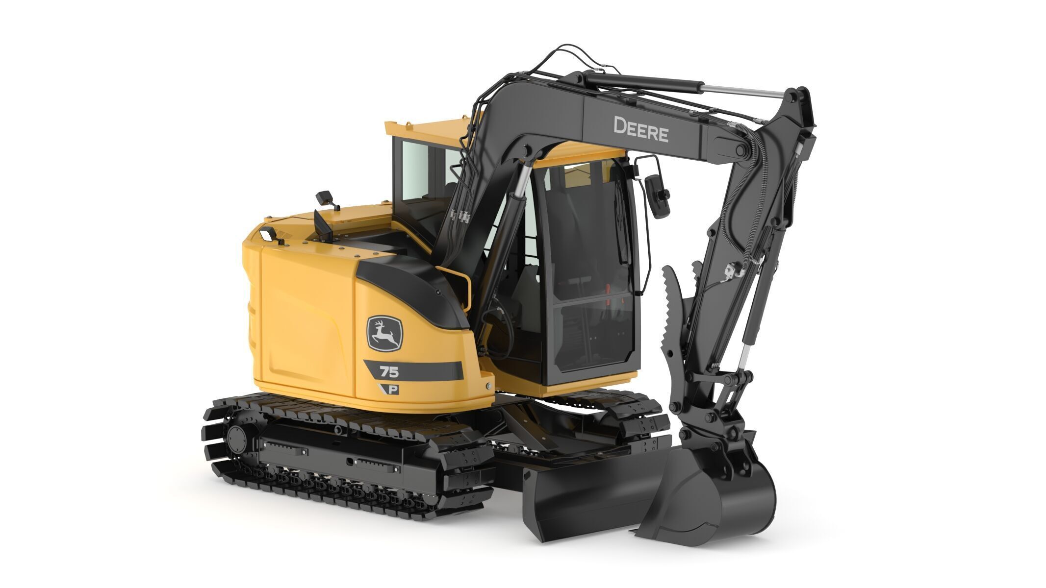 John Deere 75 P-Tier Mid-Size Excavator 3D model_2