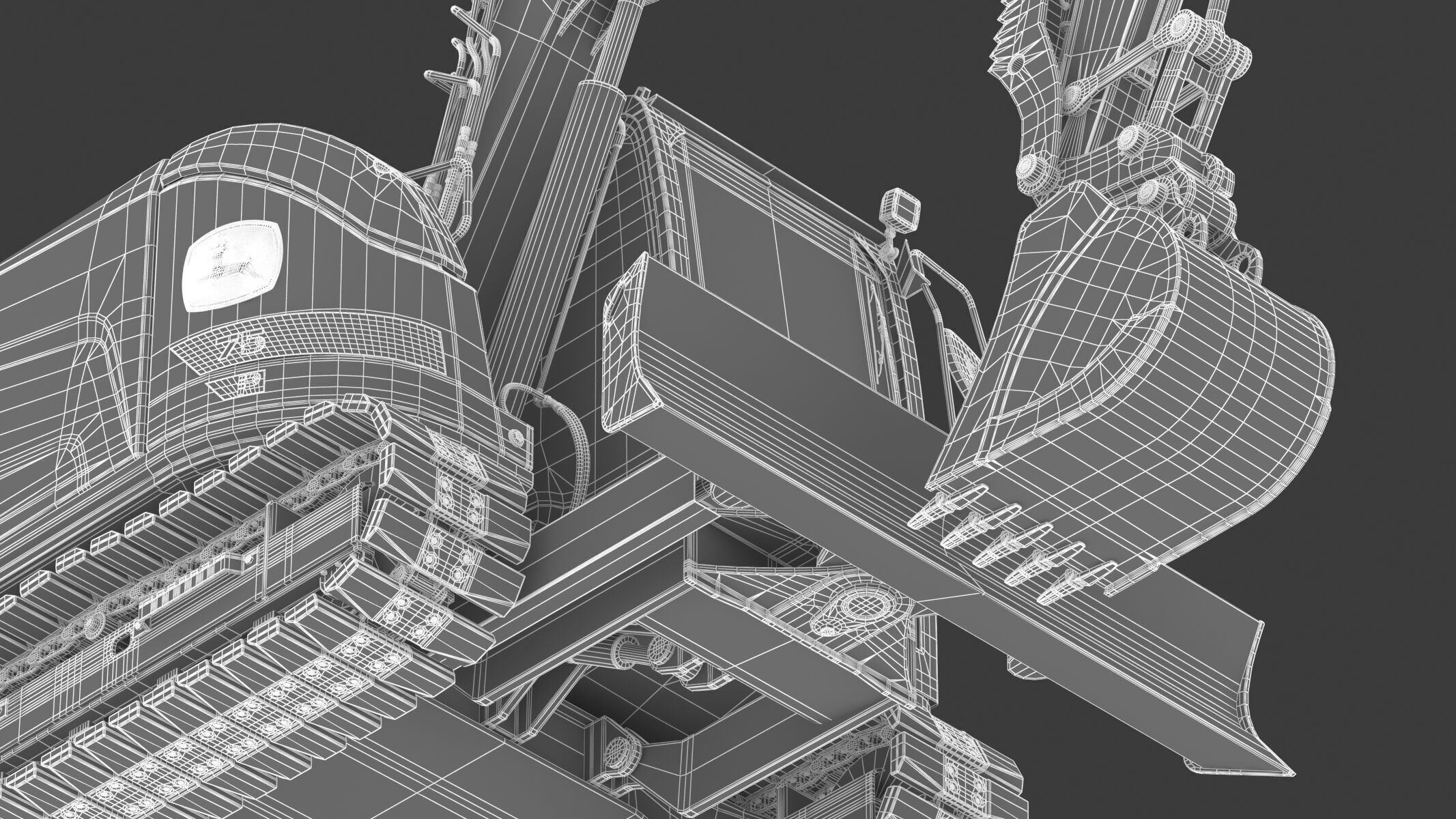 John Deere 75 P-Tier Mid-Size Excavator 3D model_41