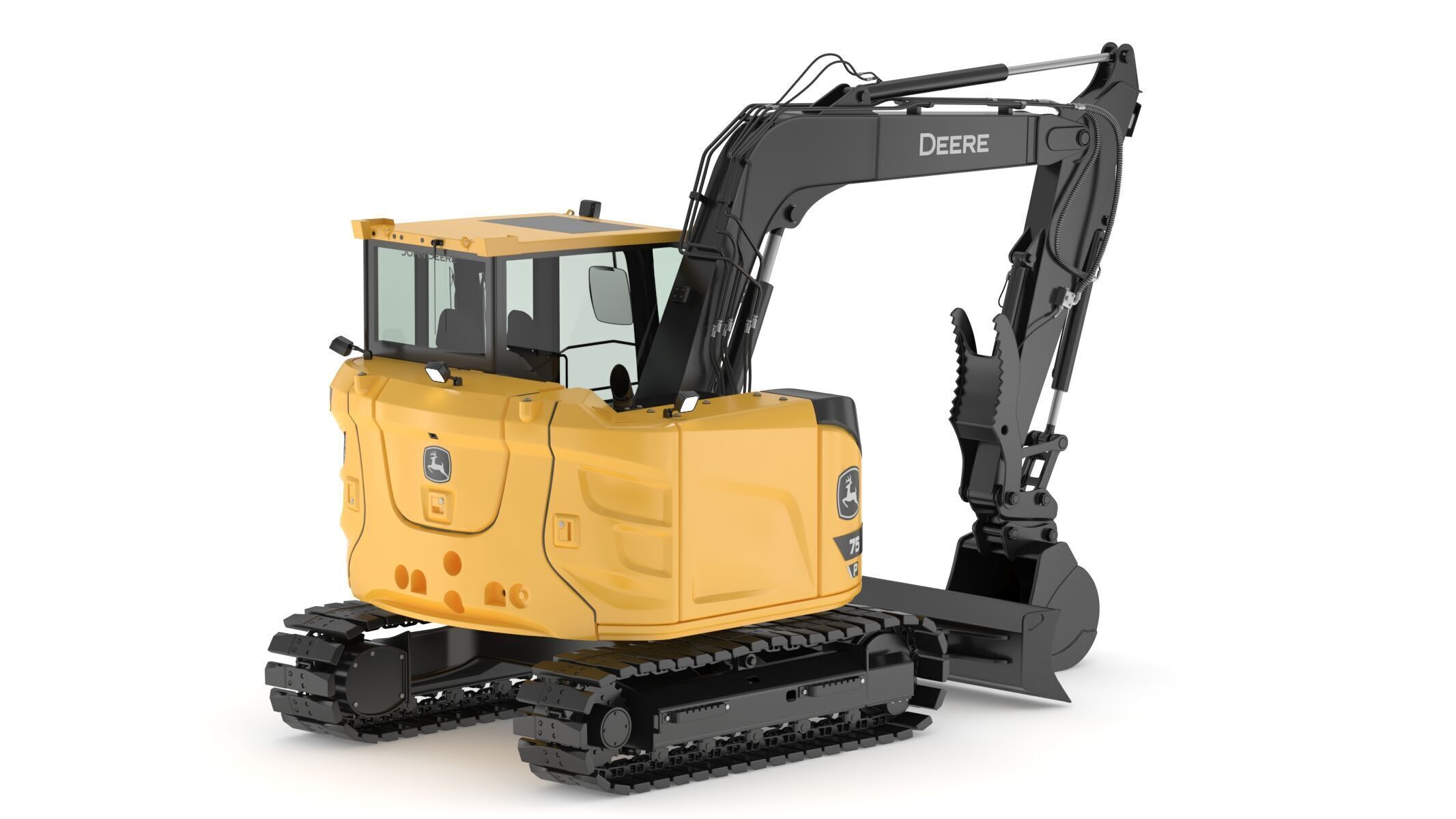 John Deere 75 P-Tier Mid-Size Excavator 3D model_4