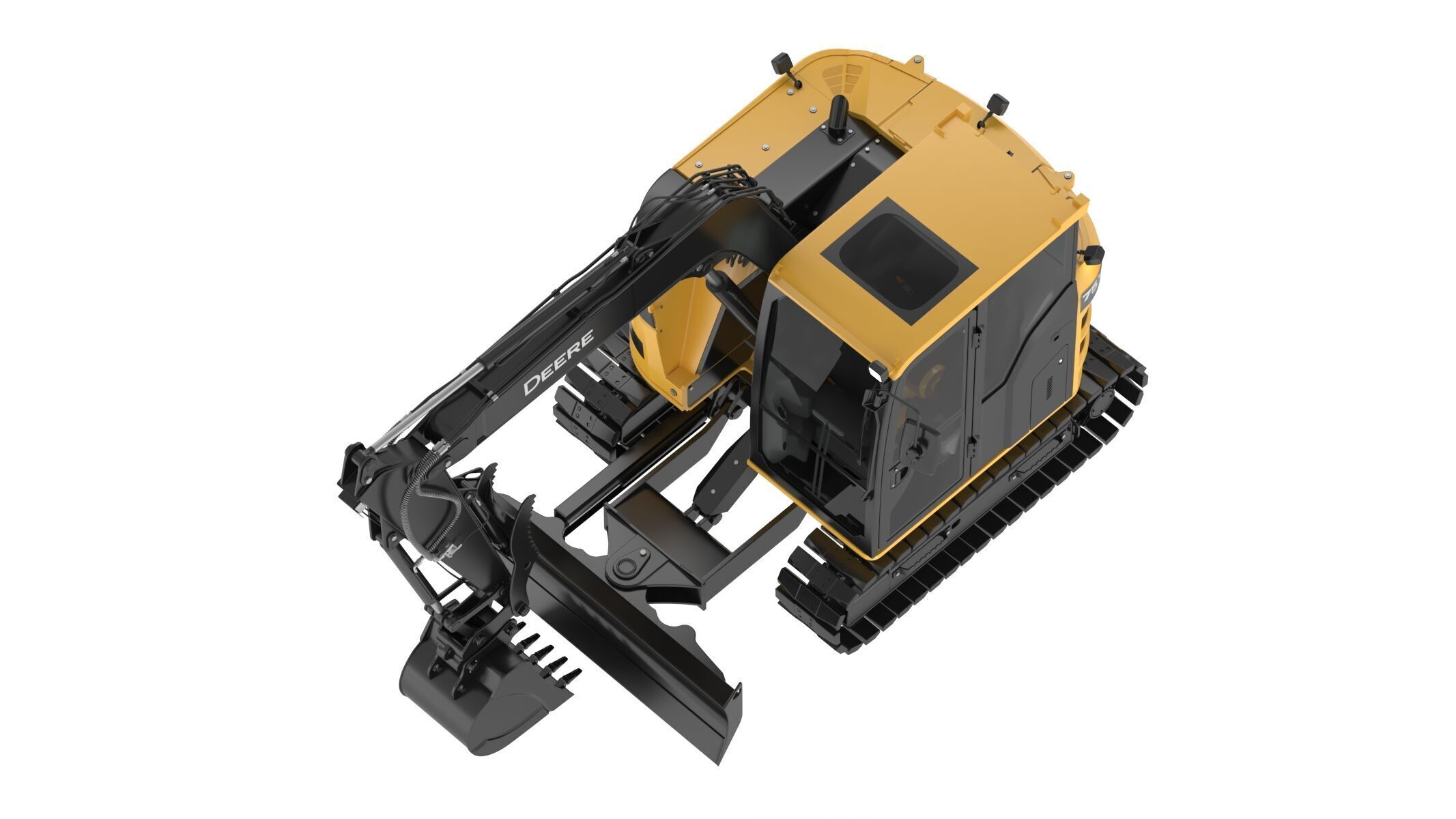 John Deere 75 P-Tier Mid-Size Excavator 3D model_8