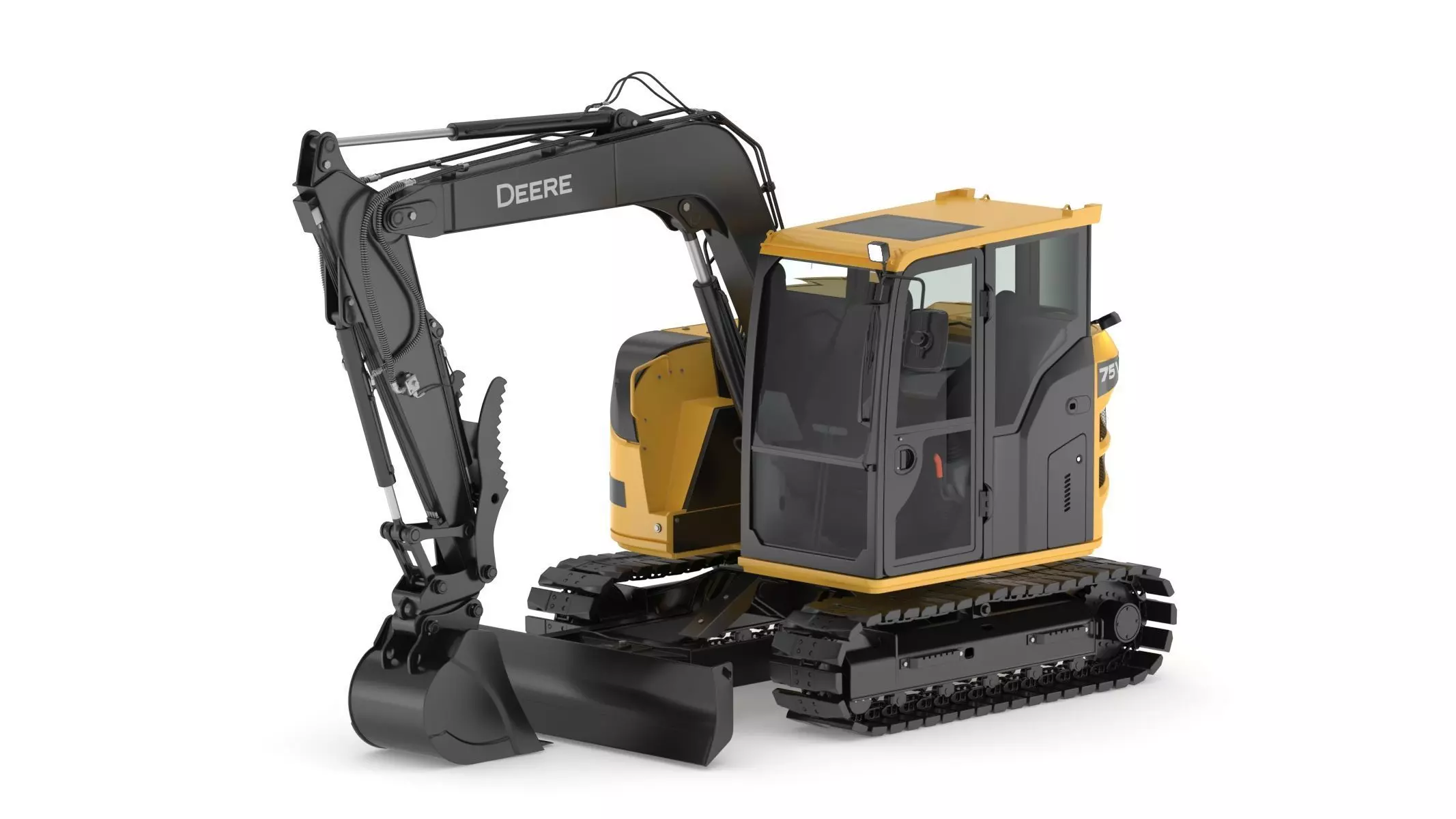 John Deere 75 P-Tier Mid-Size Excavator 3D model_0