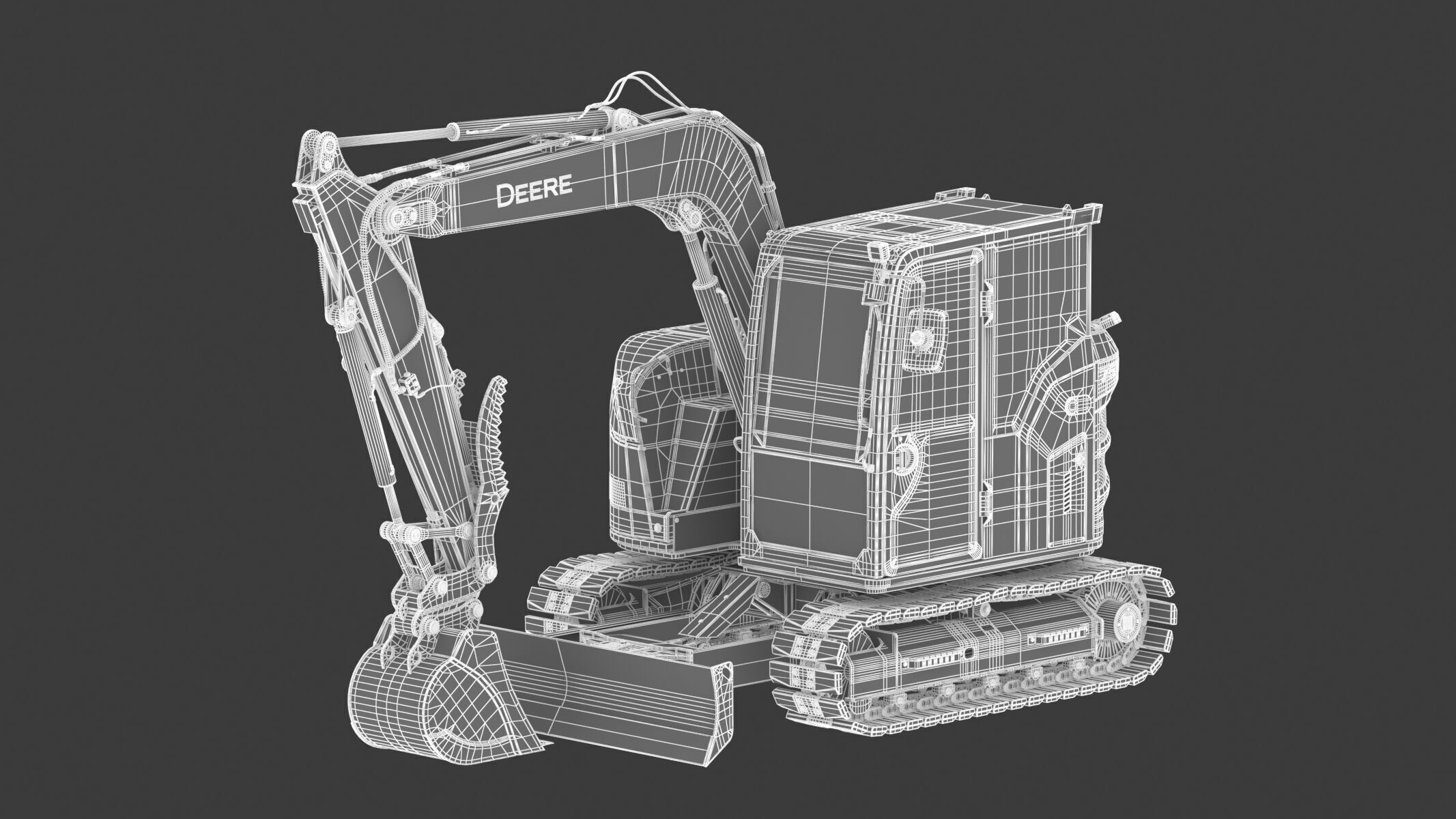 John Deere 75 P-Tier Mid-Size Excavator 3D model_22