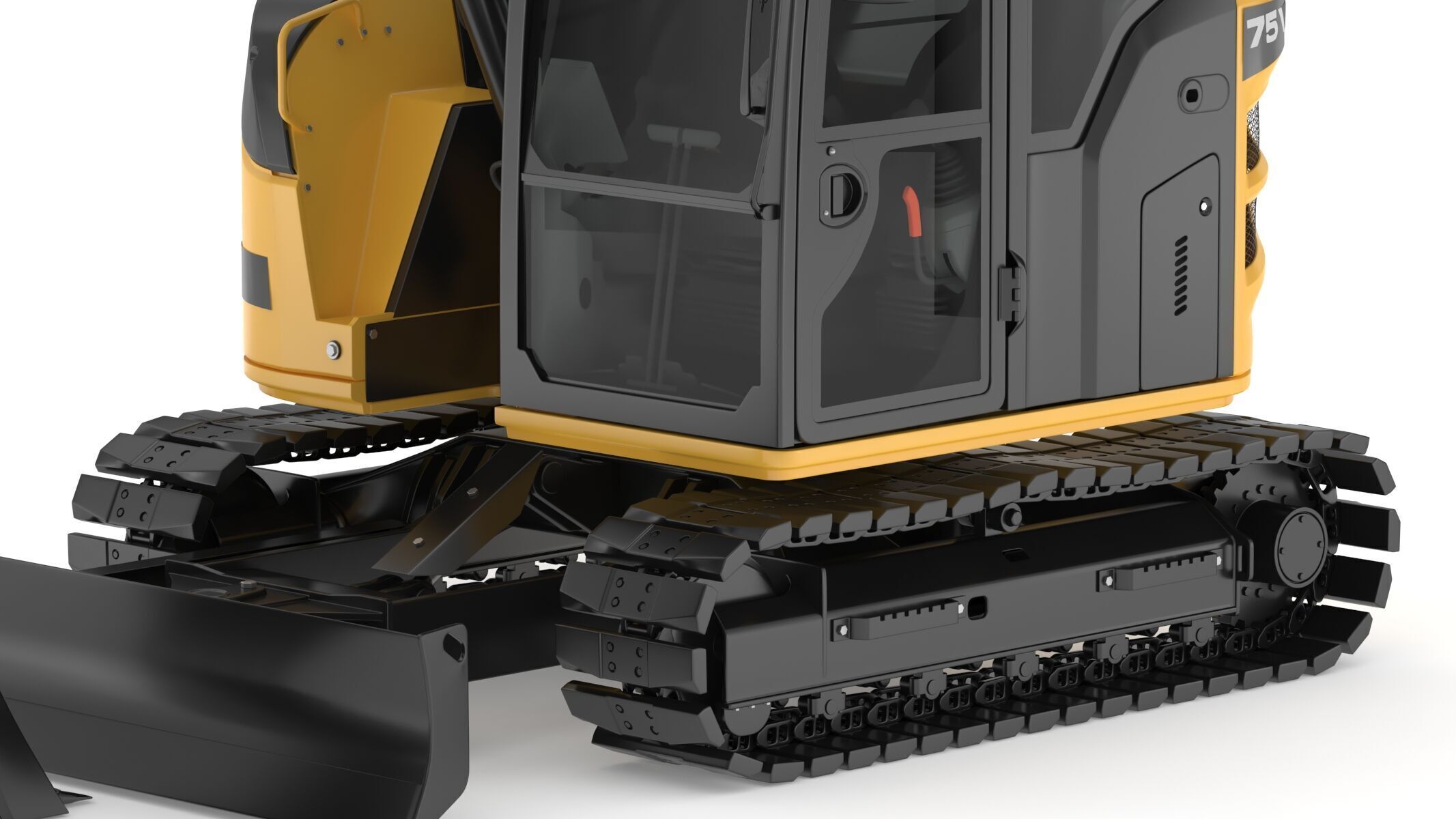 John Deere 75 P-Tier Mid-Size Excavator 3D model_10