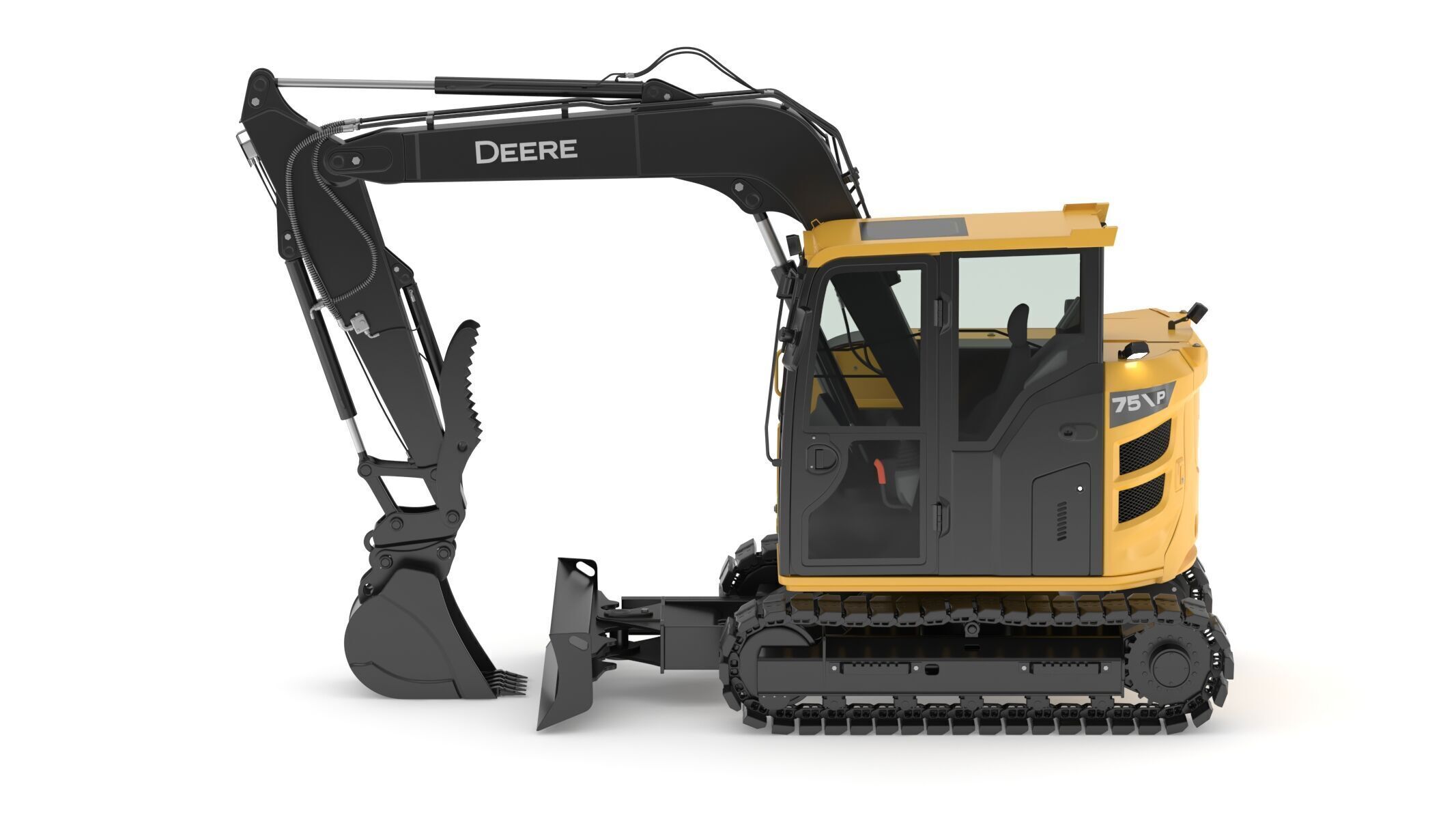 John Deere 75 P-Tier Mid-Size Excavator 3D model_7