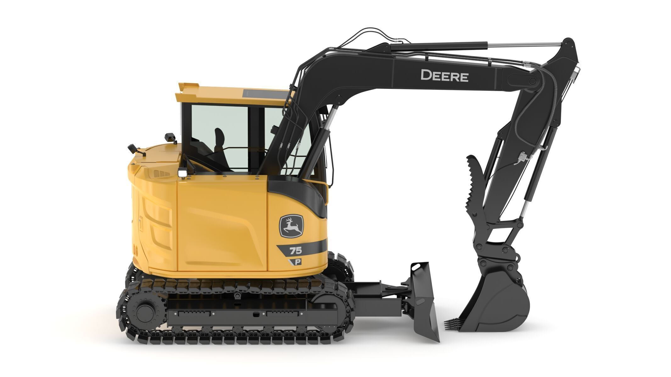 John Deere 75 P-Tier Mid-Size Excavator 3D model_3