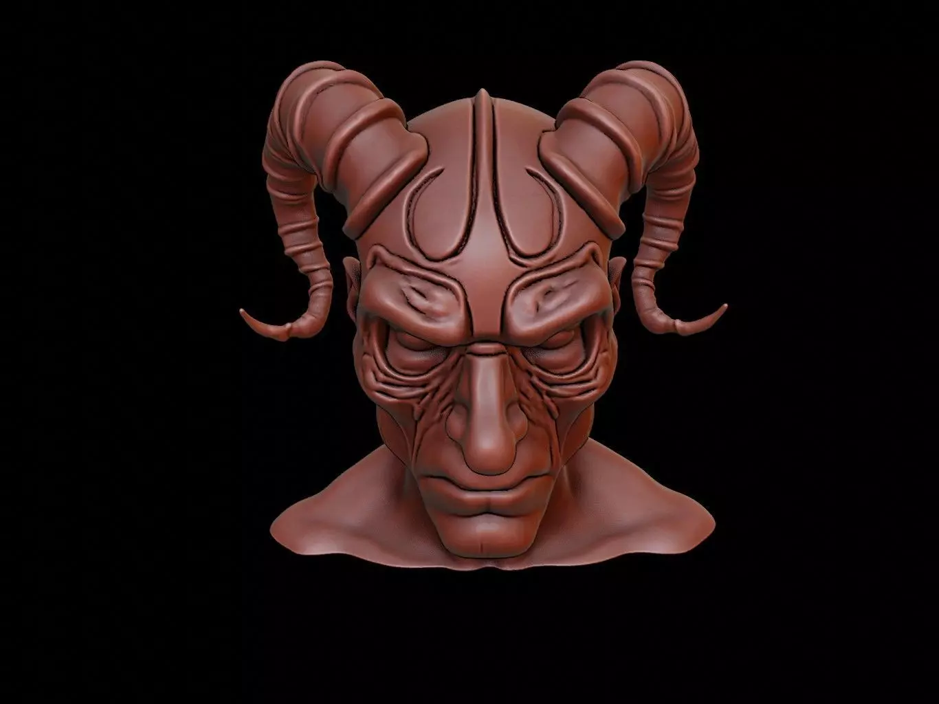 Golem Mask 3d Printing 3D print model