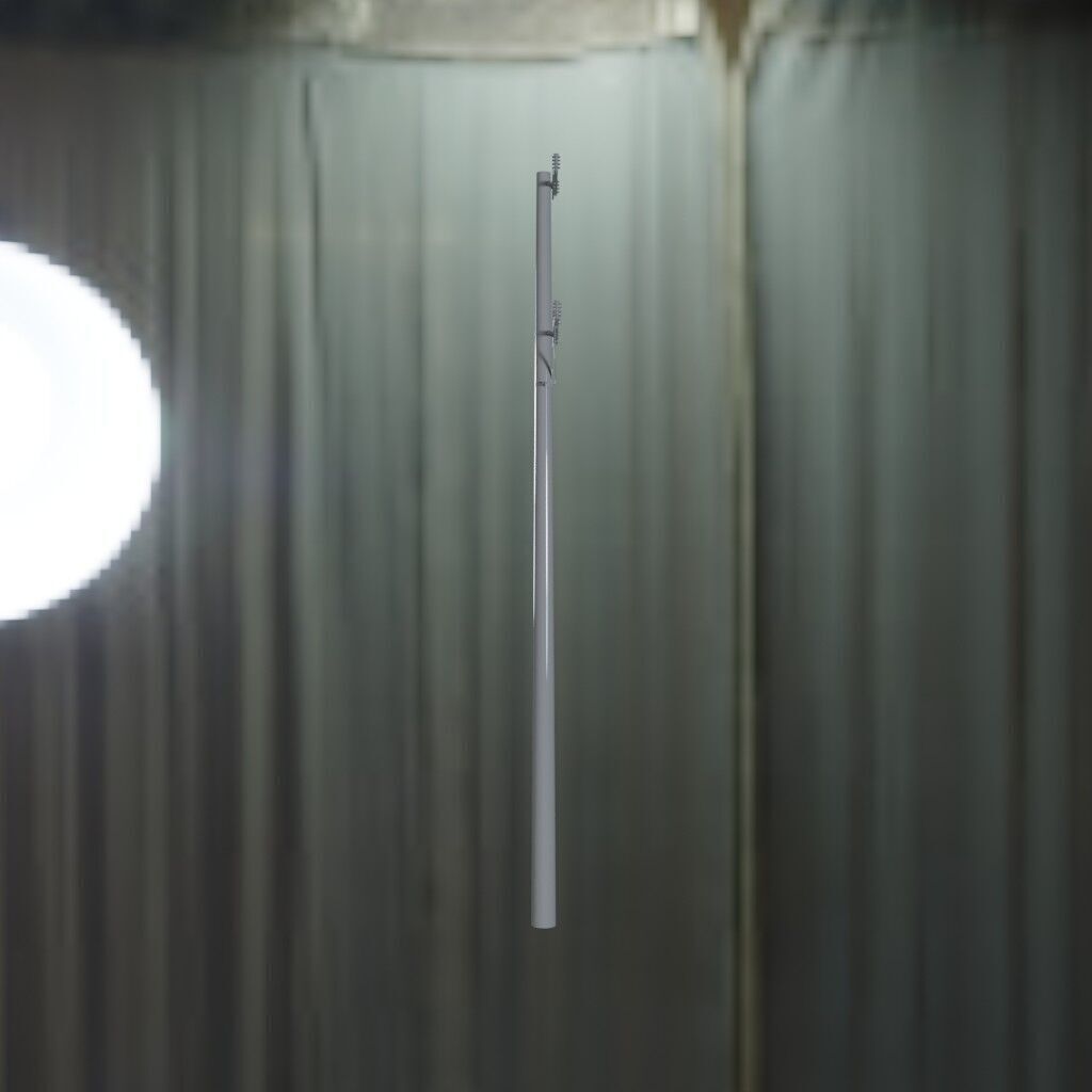 Electronic Concrete Pole Low-poly 3D model_3