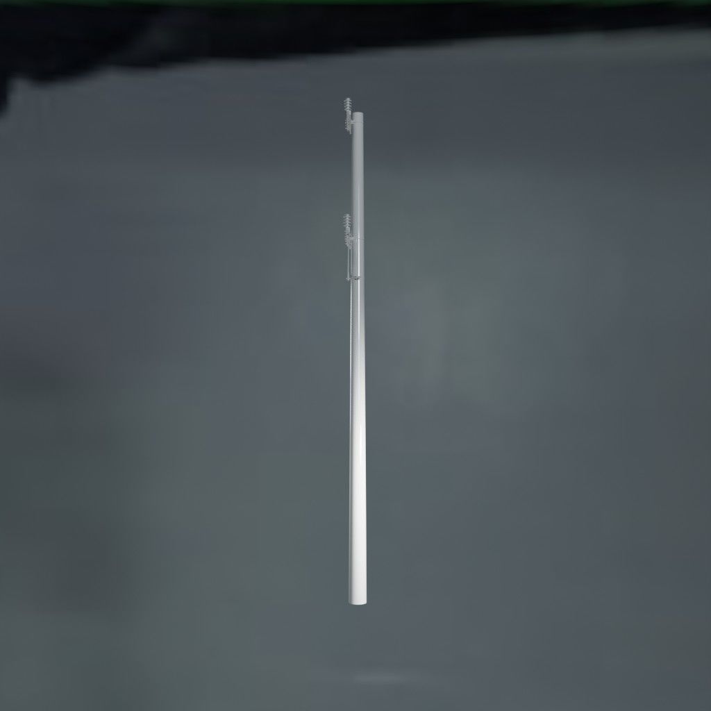 Electronic Concrete Pole Low-poly 3D model_0