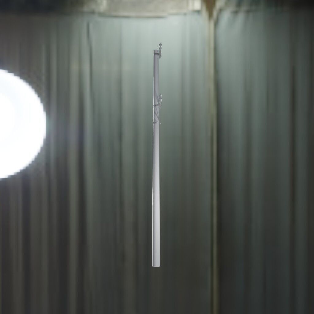 Electronic Concrete Pole Low-poly 3D model_3