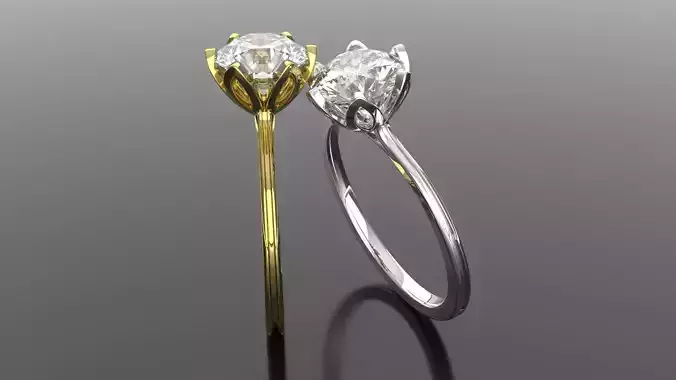 personalized solitaire ring in 10 sizes