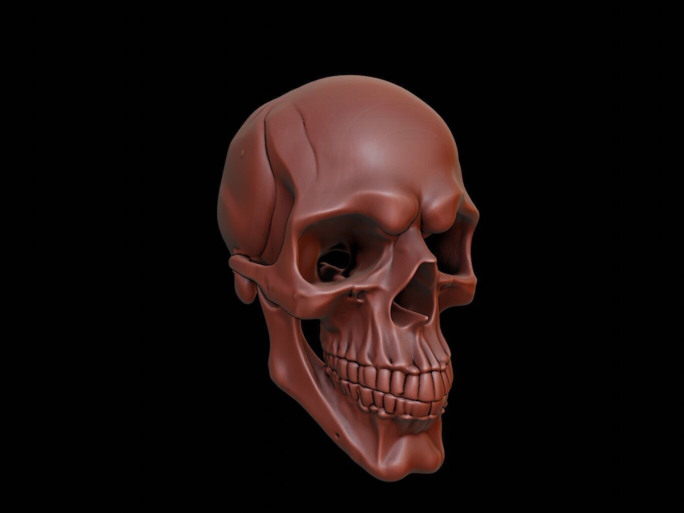Gothic Skull Mask 3d Printing 3D print model_1