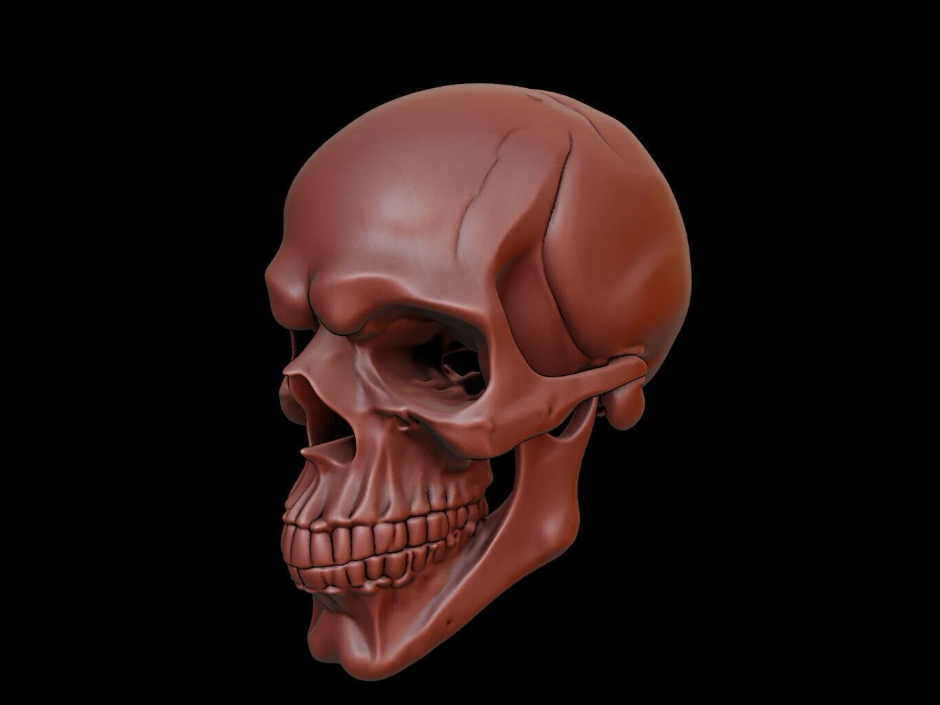 Gothic Skull Mask 3d Printing 3D print model_2