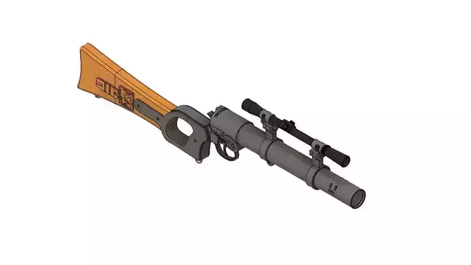 Star wars ESB boba fett rifle 3D print model